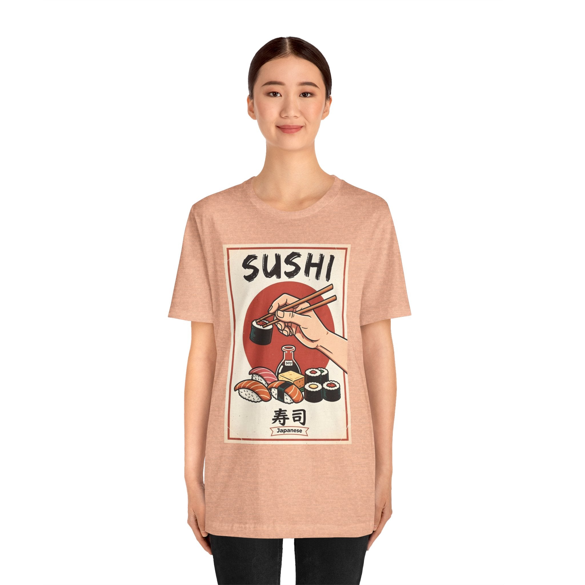 Sushi Poster Graphic Tee — Retro Japanese Sushi Shirt