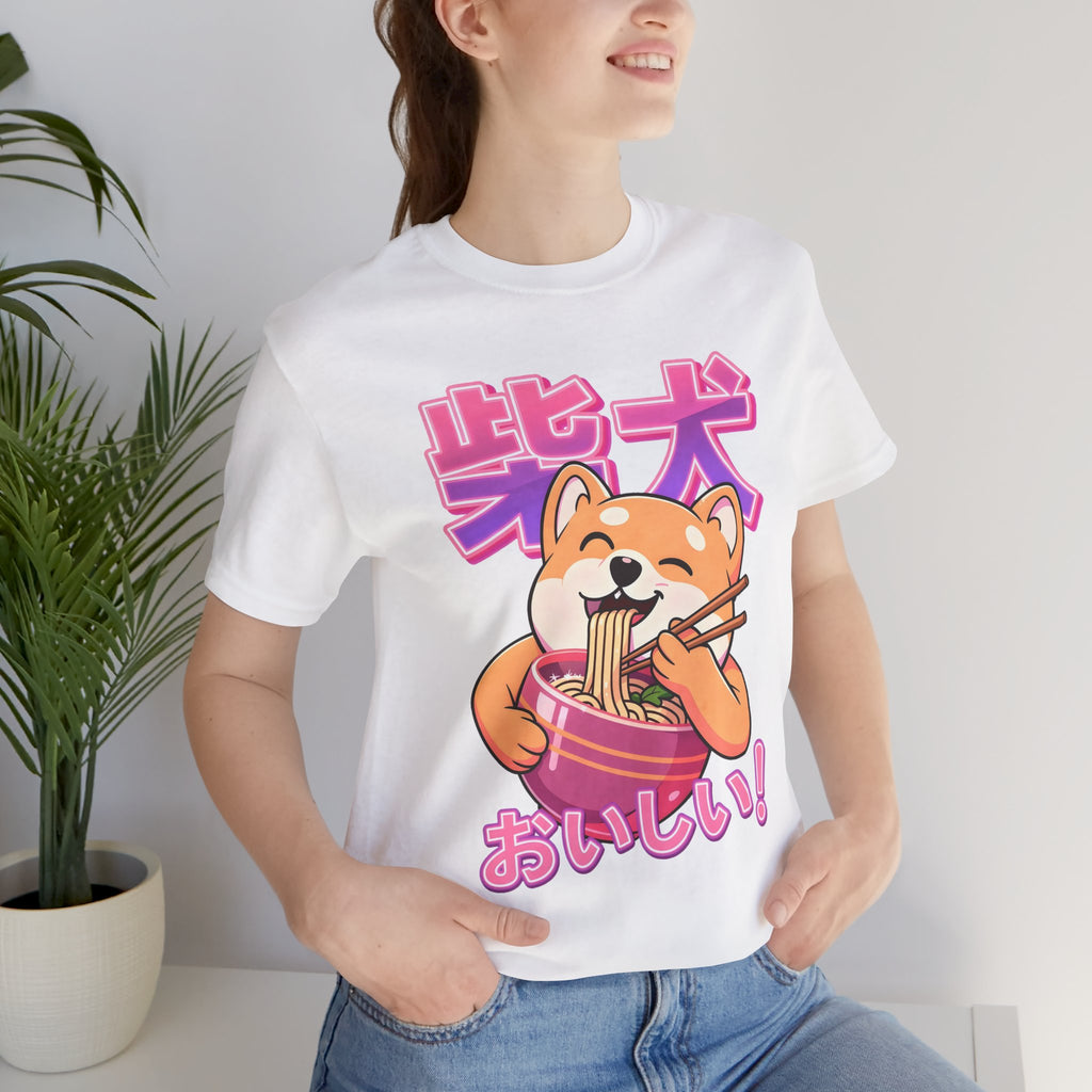 Shiba Inu Ramen Tee — おいしい! Cute Japanese Dog Noodle T-Shirt