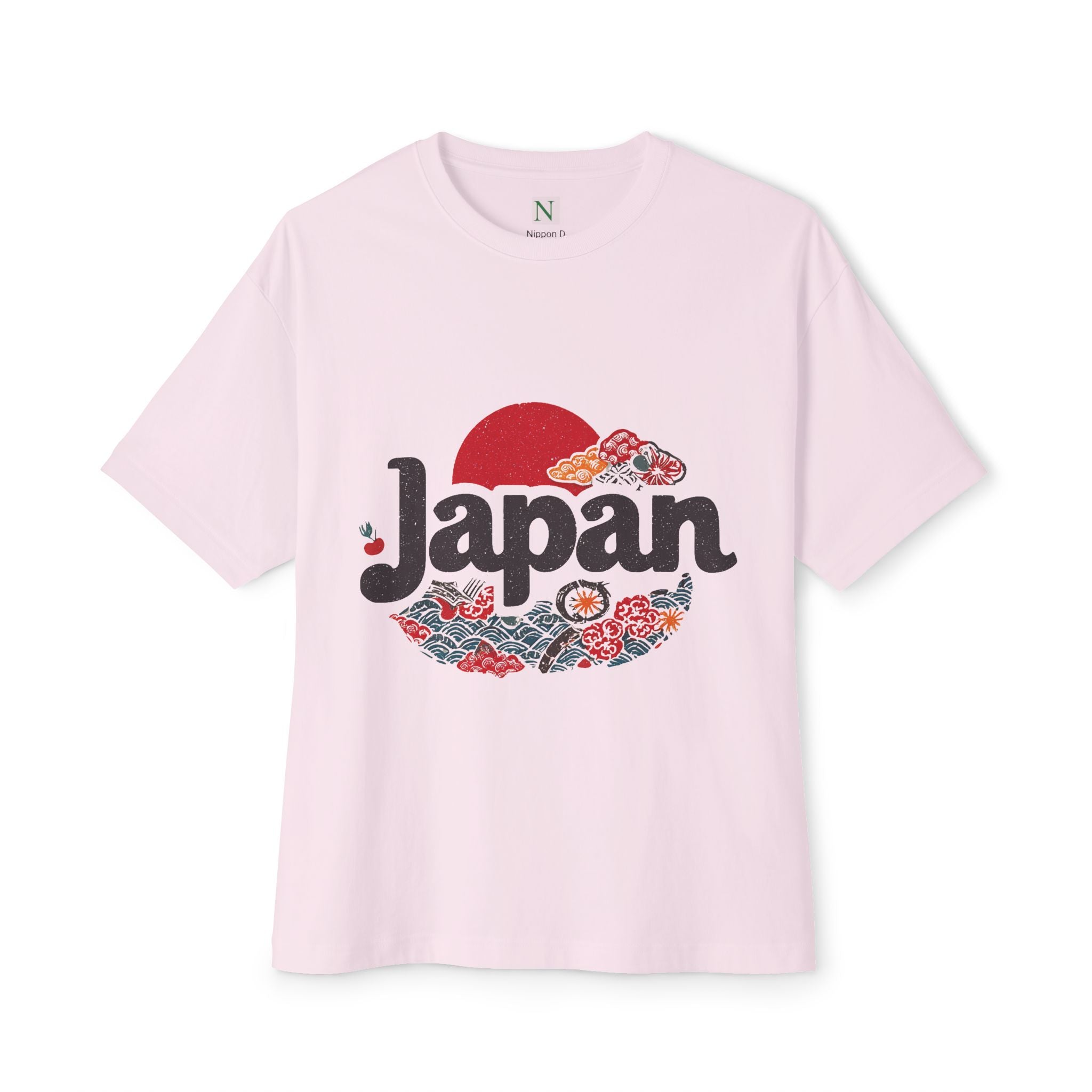 Copy of Japanese Wave Art Unisex Oversized Boxy Tee, Casual Streetwear, Vintage Graphic Tee, Summer Outfit, Gift for Art Lovers