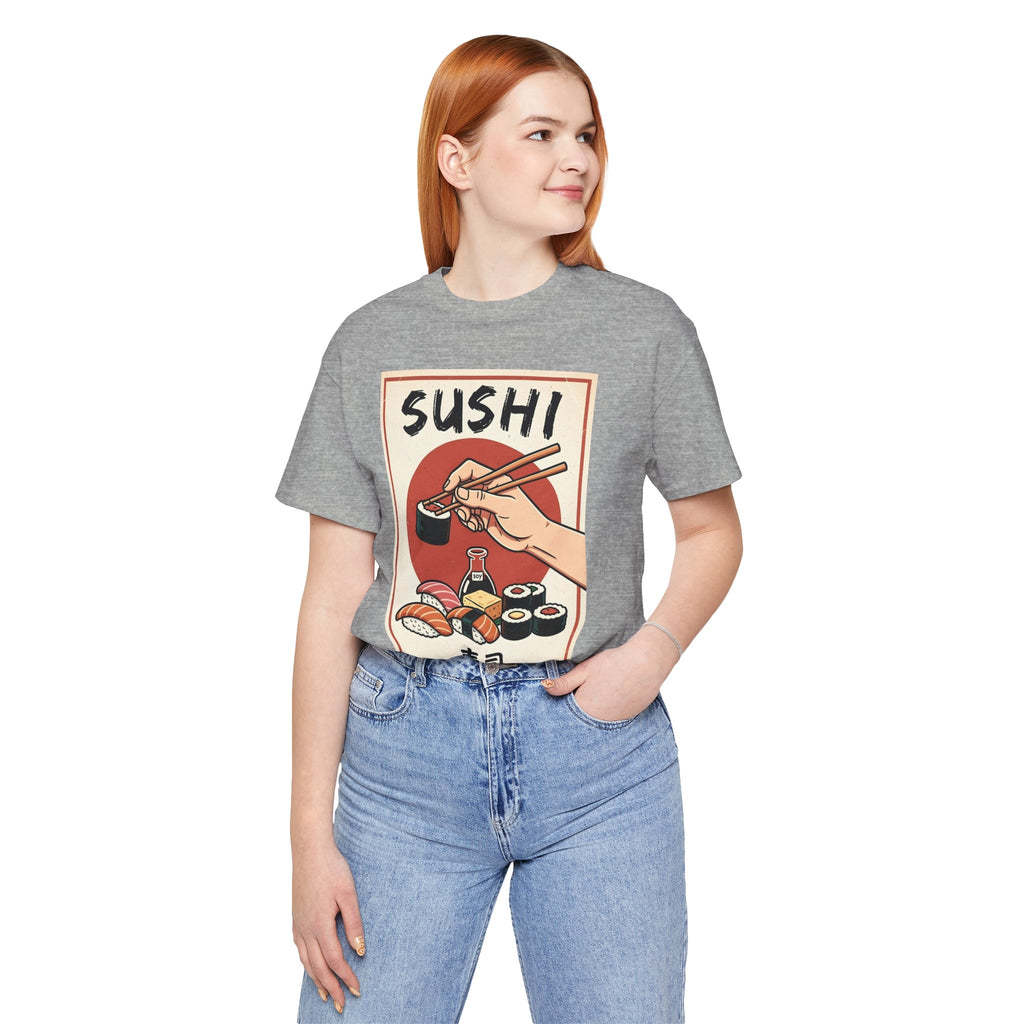 Sushi Poster Graphic Tee — Retro Japanese Sushi Shirt