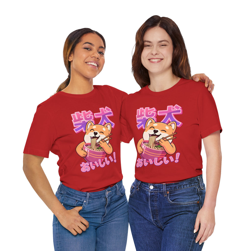 Shiba Inu Ramen Tee — おいしい! Cute Japanese Dog Noodle T-Shirt
