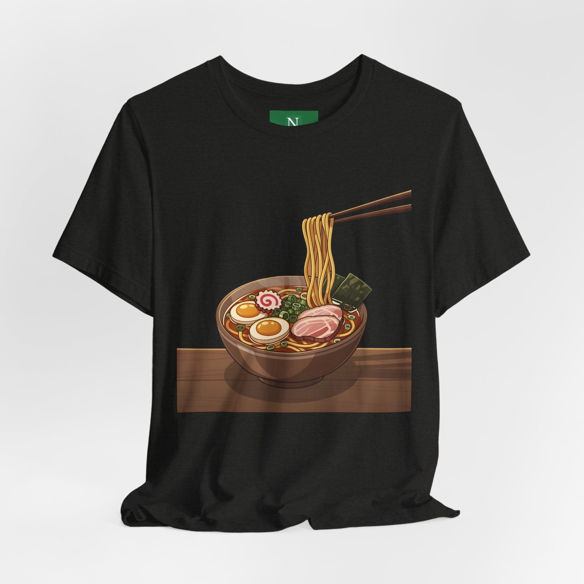 Ramen Bowl Graphic Tee – Chopsticks & Noodles Japanese Food T-Shirt