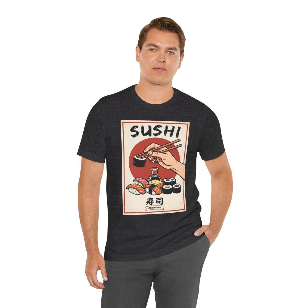 Sushi Poster Graphic Tee — Retro Japanese Sushi Shirt