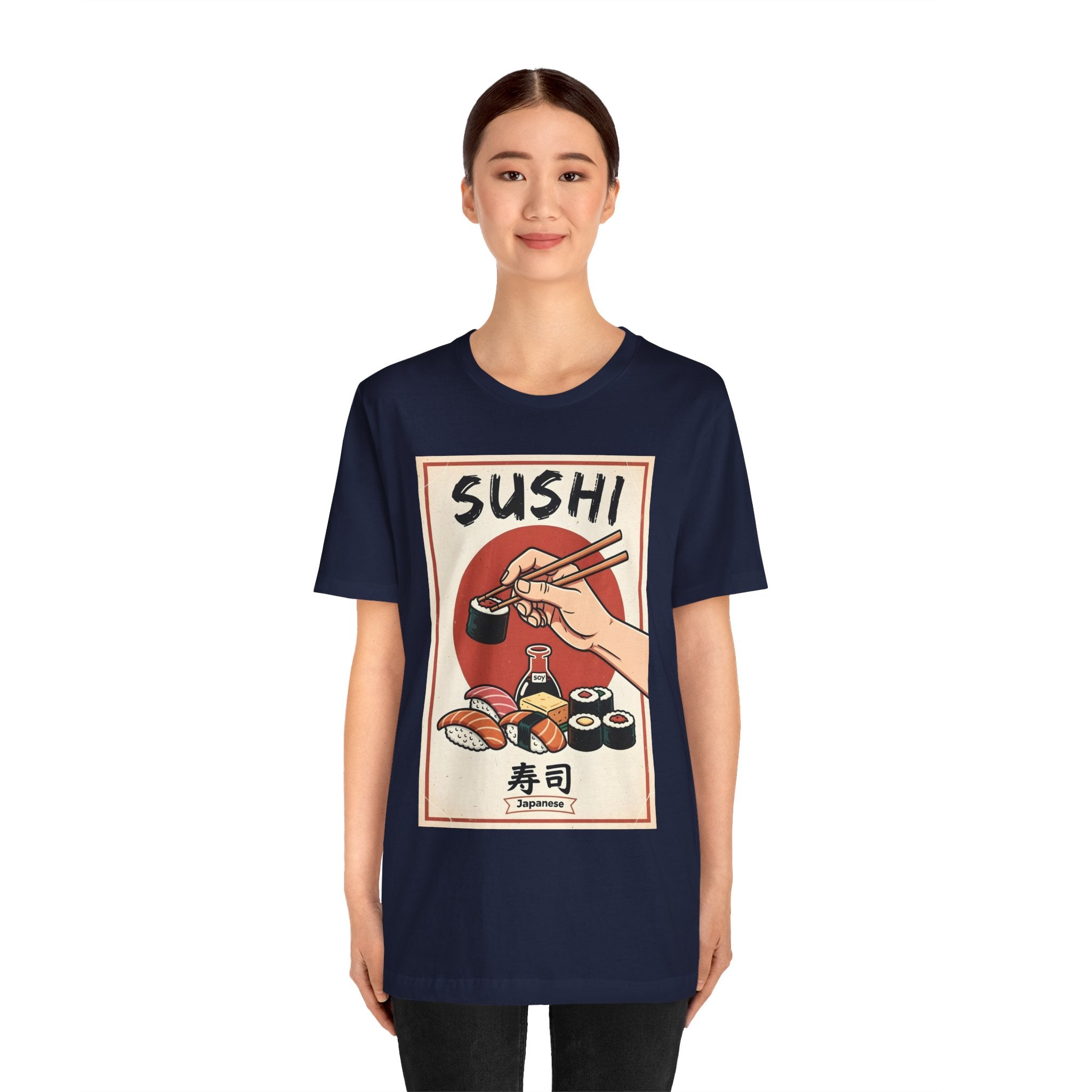 Sushi Poster Graphic Tee — Retro Japanese Sushi Shirt