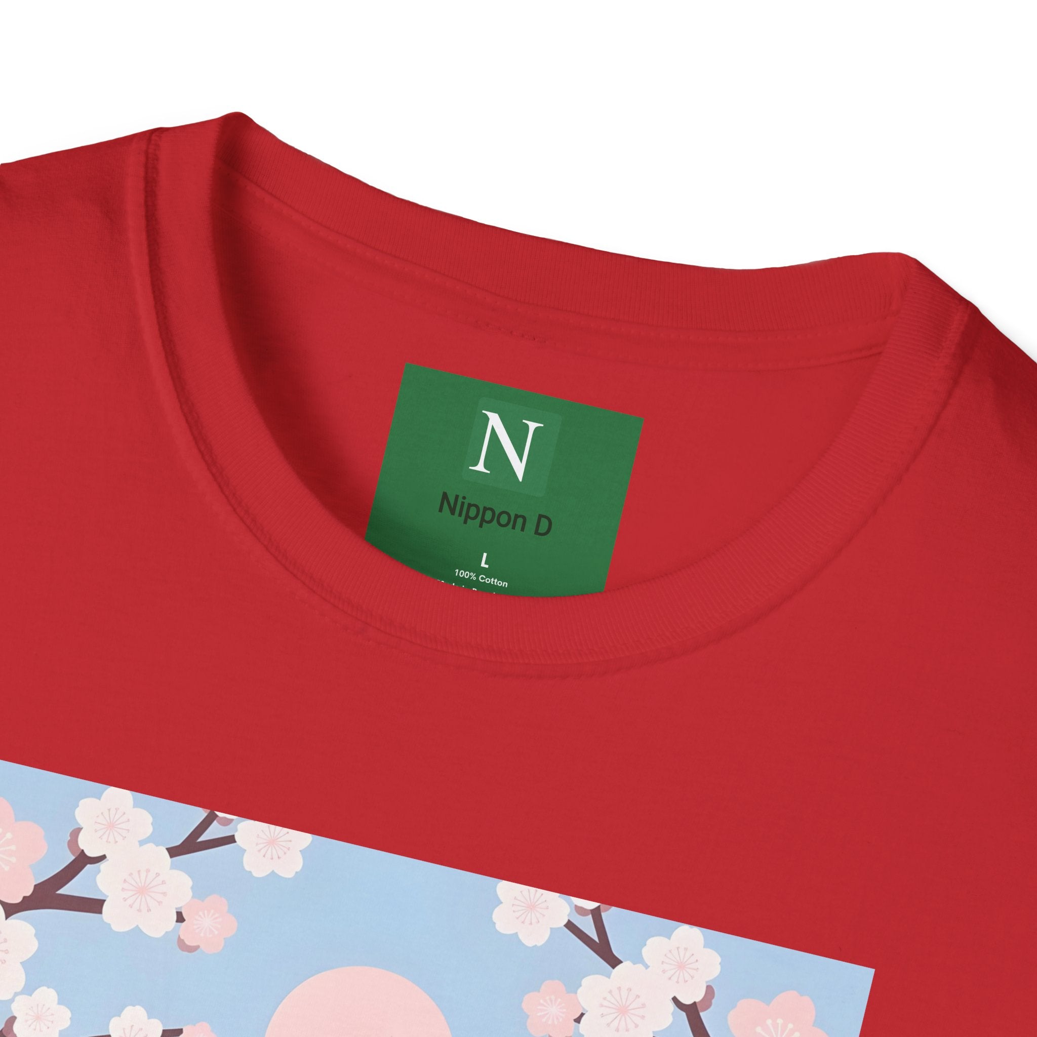 Cherry Blossom Geisha Tee — Japanese Girl & Cat Graphic T-Shirt