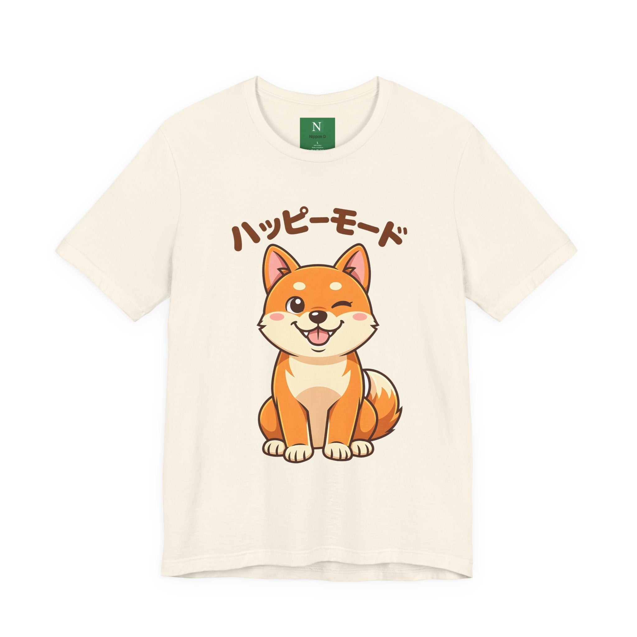 Happy Mode Shiba Inu T‑Shirt — Cute Japanese Kawaii Dog Tee