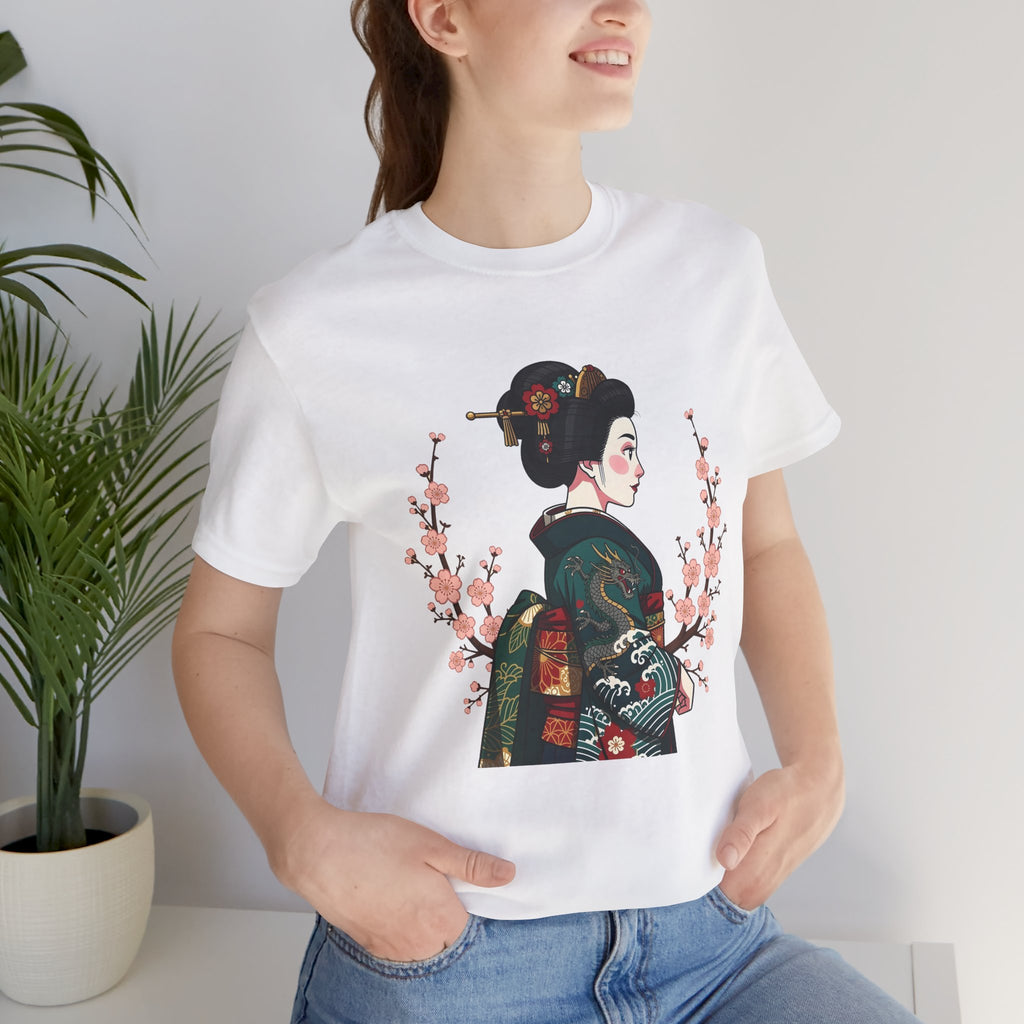 Geisha Blossom T‑Shirt — Vintage Japanese Art Tee