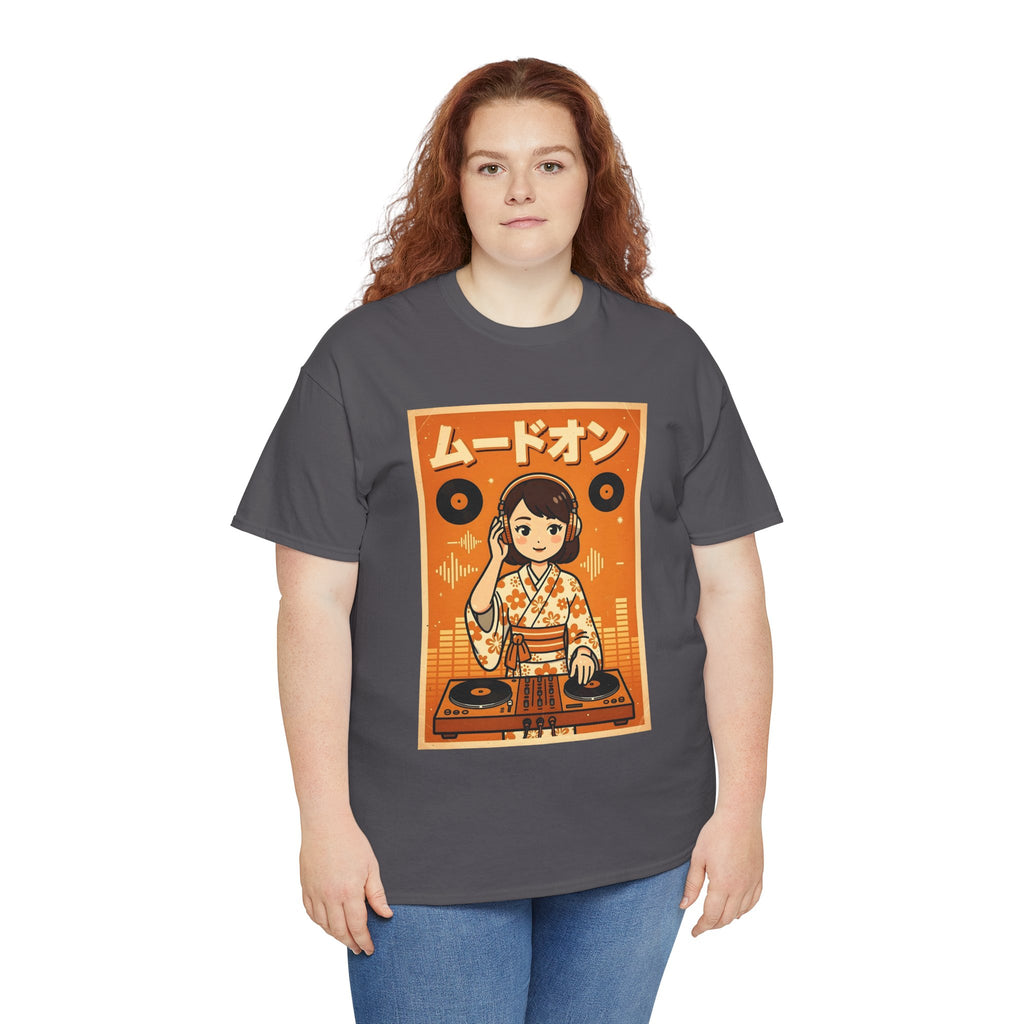 DJ Kimono T‑Shirt — Retro Japanese Anime Vinyl DJ Graphic Tee