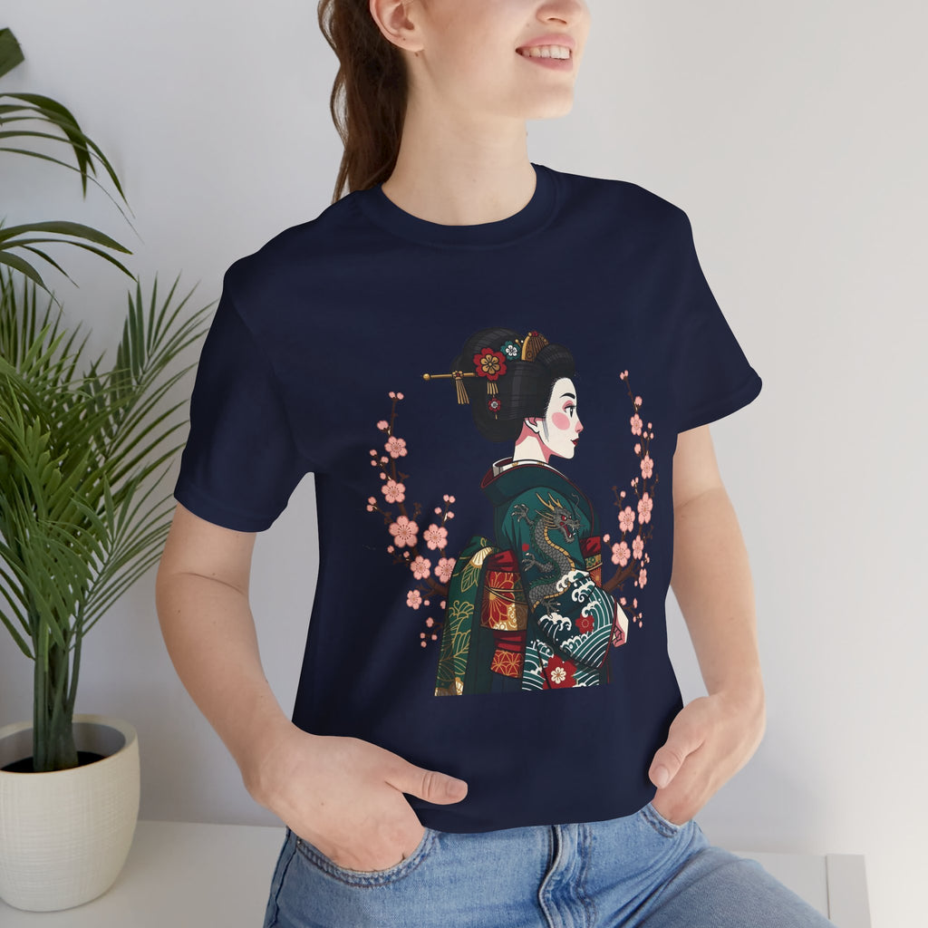 Geisha Blossom T‑Shirt — Vintage Japanese Art Tee