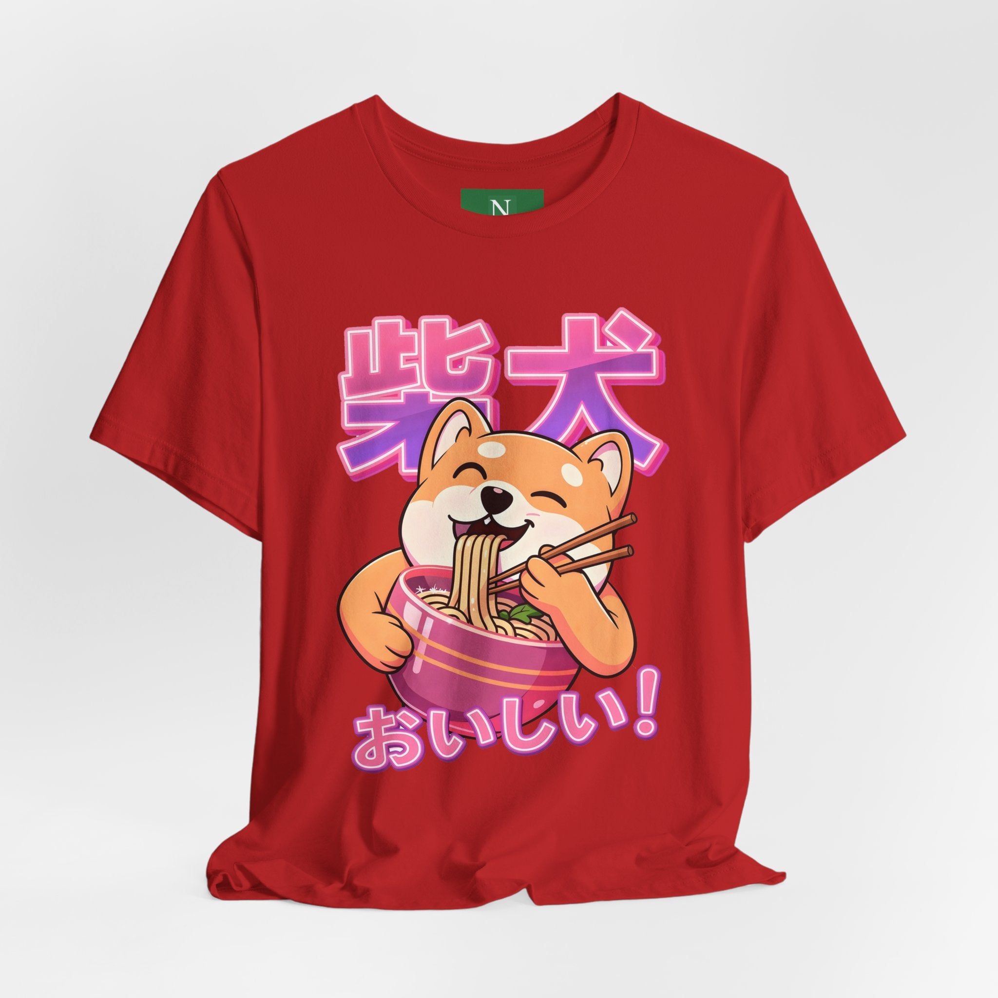 Shiba Inu Ramen Tee — おいしい! Cute Japanese Dog Noodle T-Shirt