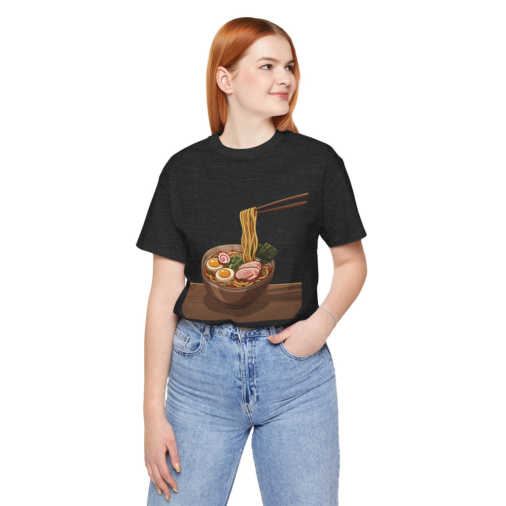 Ramen Bowl Graphic Tee – Chopsticks & Noodles Japanese Food T-Shirt