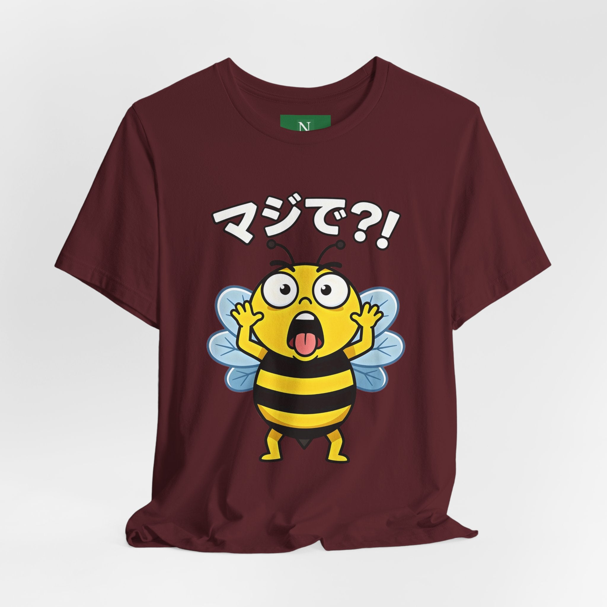 Surprised Bee Tee – マジで?! Cute Japanese Cartoon Graphic T-Shirt