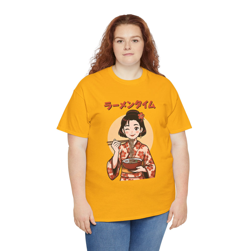 Ramen Time Tee — Cute Kimono Girl Eating Ramen Graphic T-Shirt
