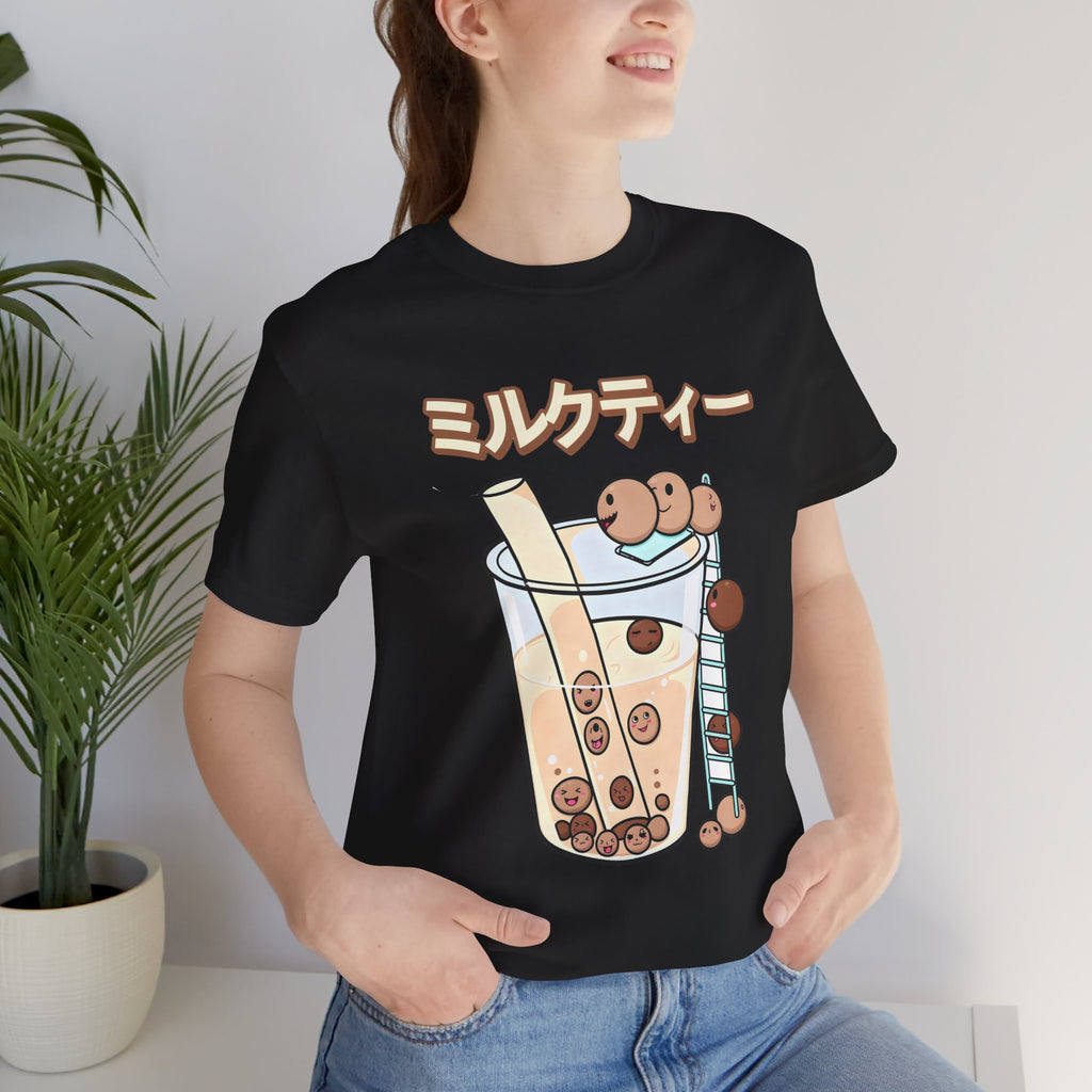 Boba Milk Tea T‑Shirt – ミルクティー Bubble Tea Graphic Tee
