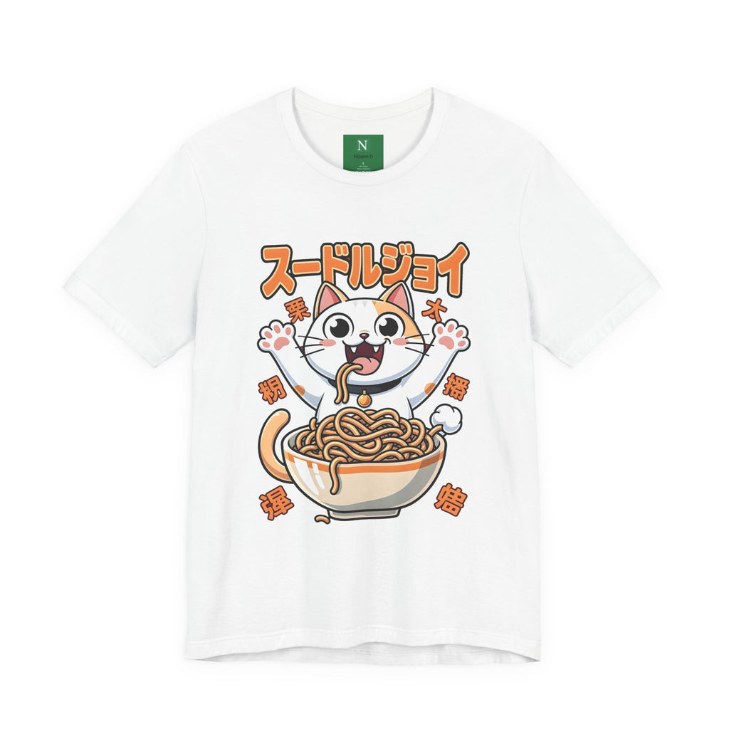 Ramen Cat Tee — Cute Japanese Noodle Graphic T-Shirt