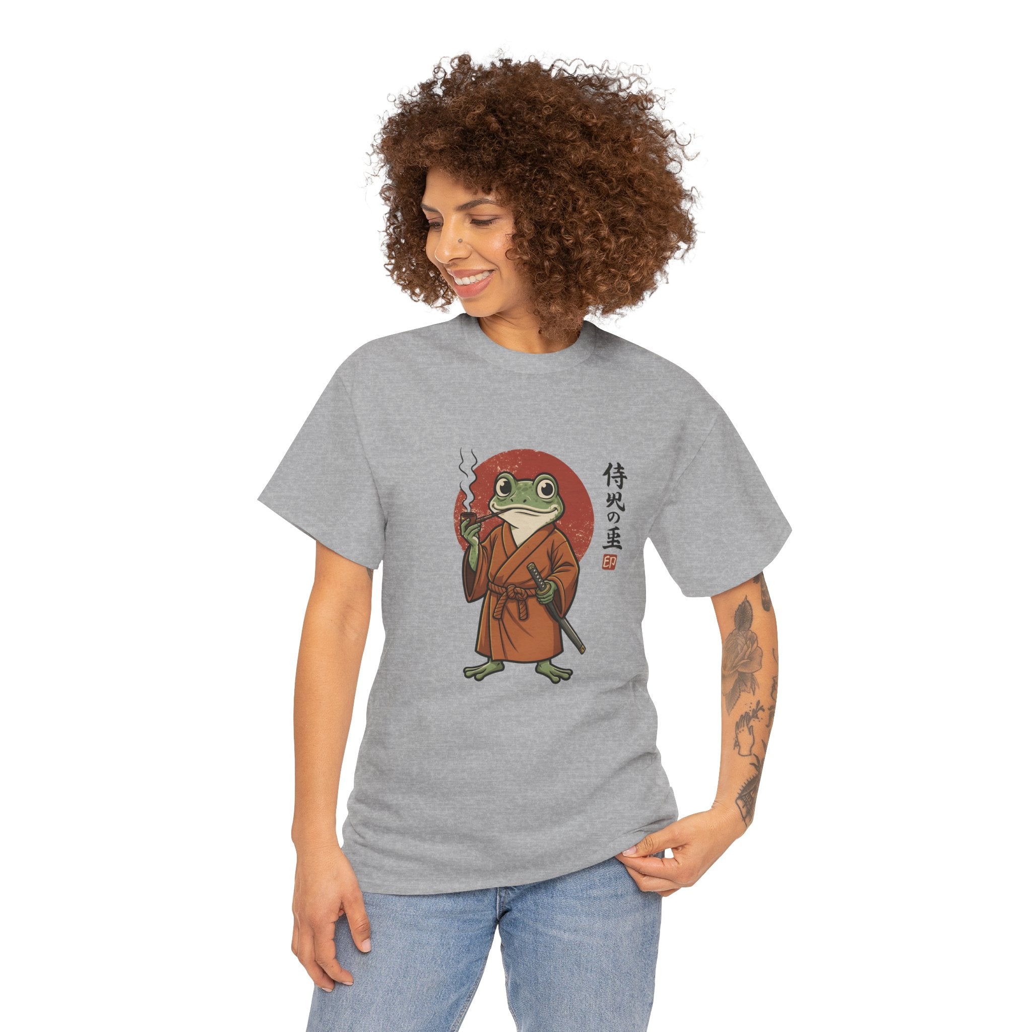 Samurai Frog T‑Shirt — Japanese Style Frog Warrior Tee