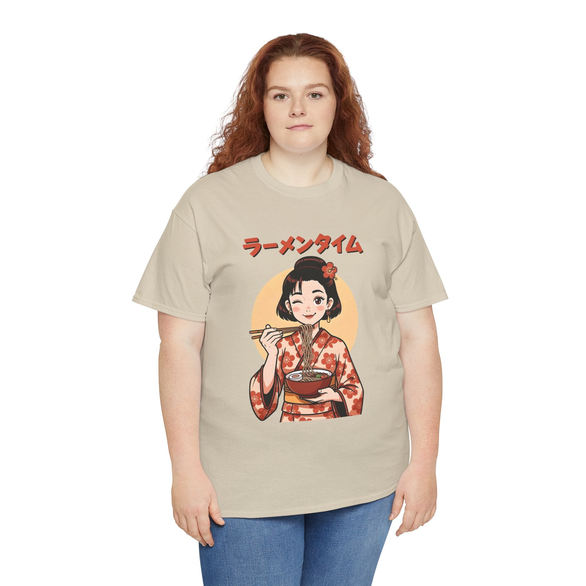 Ramen Time Tee — Cute Kimono Girl Eating Ramen Graphic T-Shirt