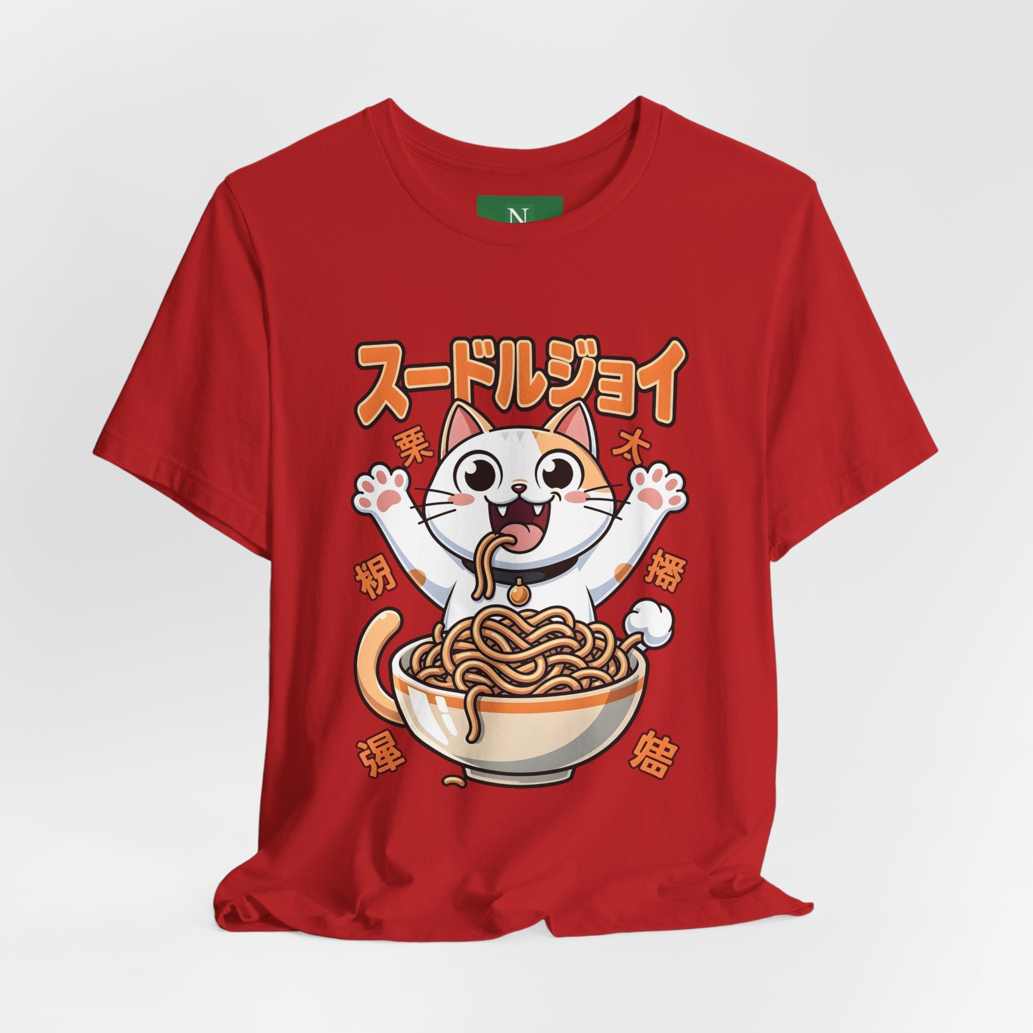 Ramen Cat Tee — Cute Japanese Noodle Graphic T-Shirt