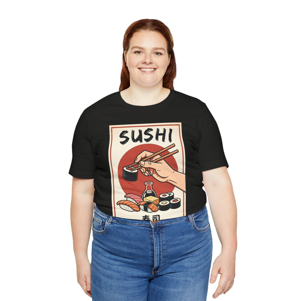 Sushi Poster Graphic Tee — Retro Japanese Sushi Shirt