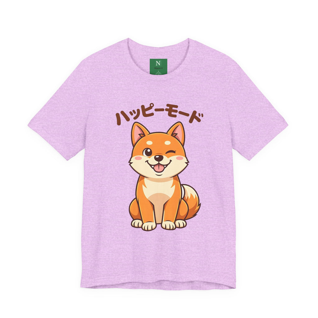 Happy Mode Shiba Inu T‑Shirt — Cute Japanese Kawaii Dog Tee