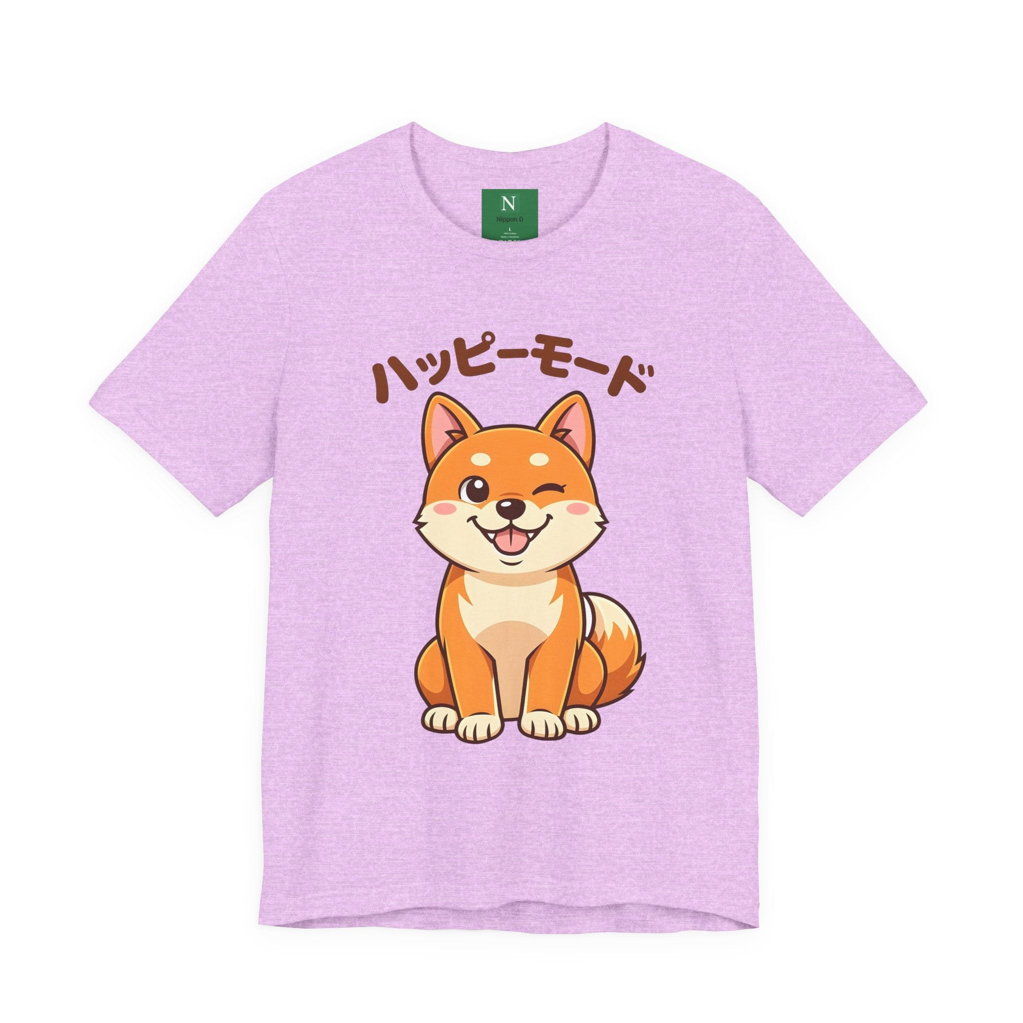 Happy Mode Shiba Inu T‑Shirt — Cute Japanese Kawaii Dog Tee