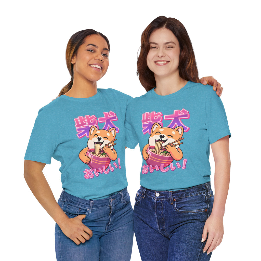 Shiba Inu Ramen Tee — おいしい! Cute Japanese Dog Noodle T-Shirt