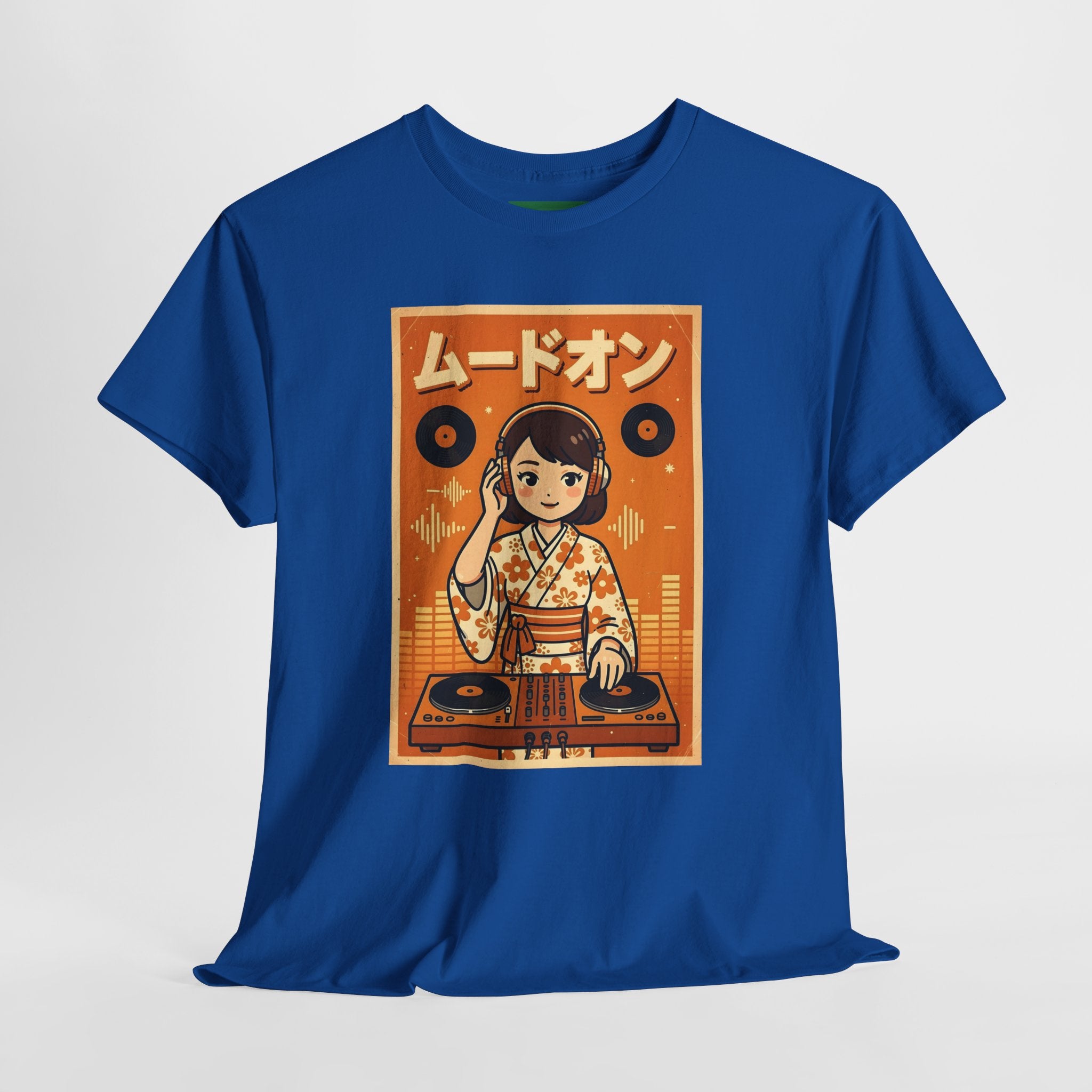 DJ Kimono T‑Shirt — Retro Japanese Anime Vinyl DJ Graphic Tee