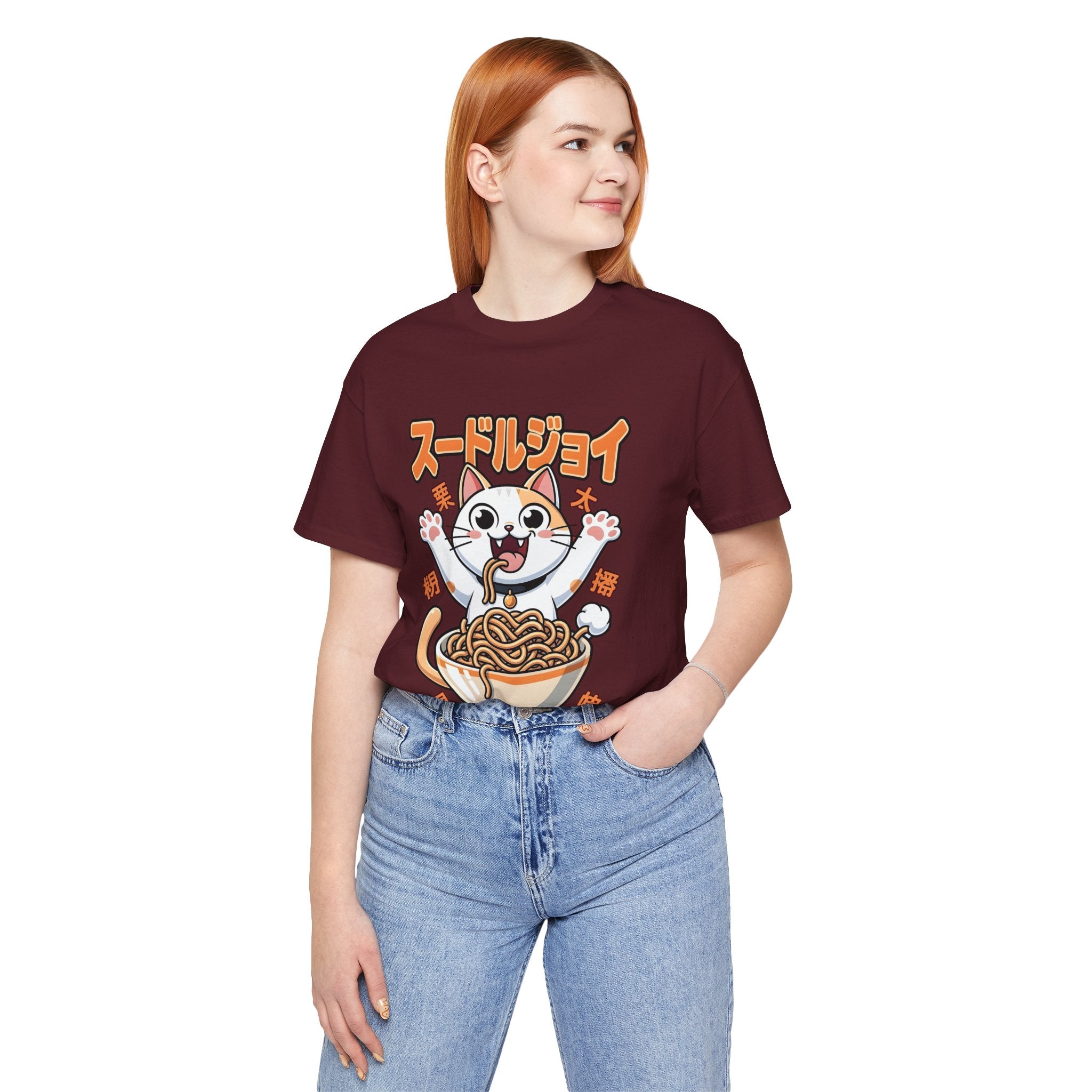 Ramen Cat Tee — Cute Japanese Noodle Graphic T-Shirt