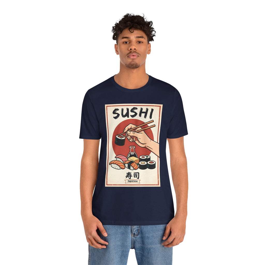 Sushi Poster Graphic Tee — Retro Japanese Sushi Shirt