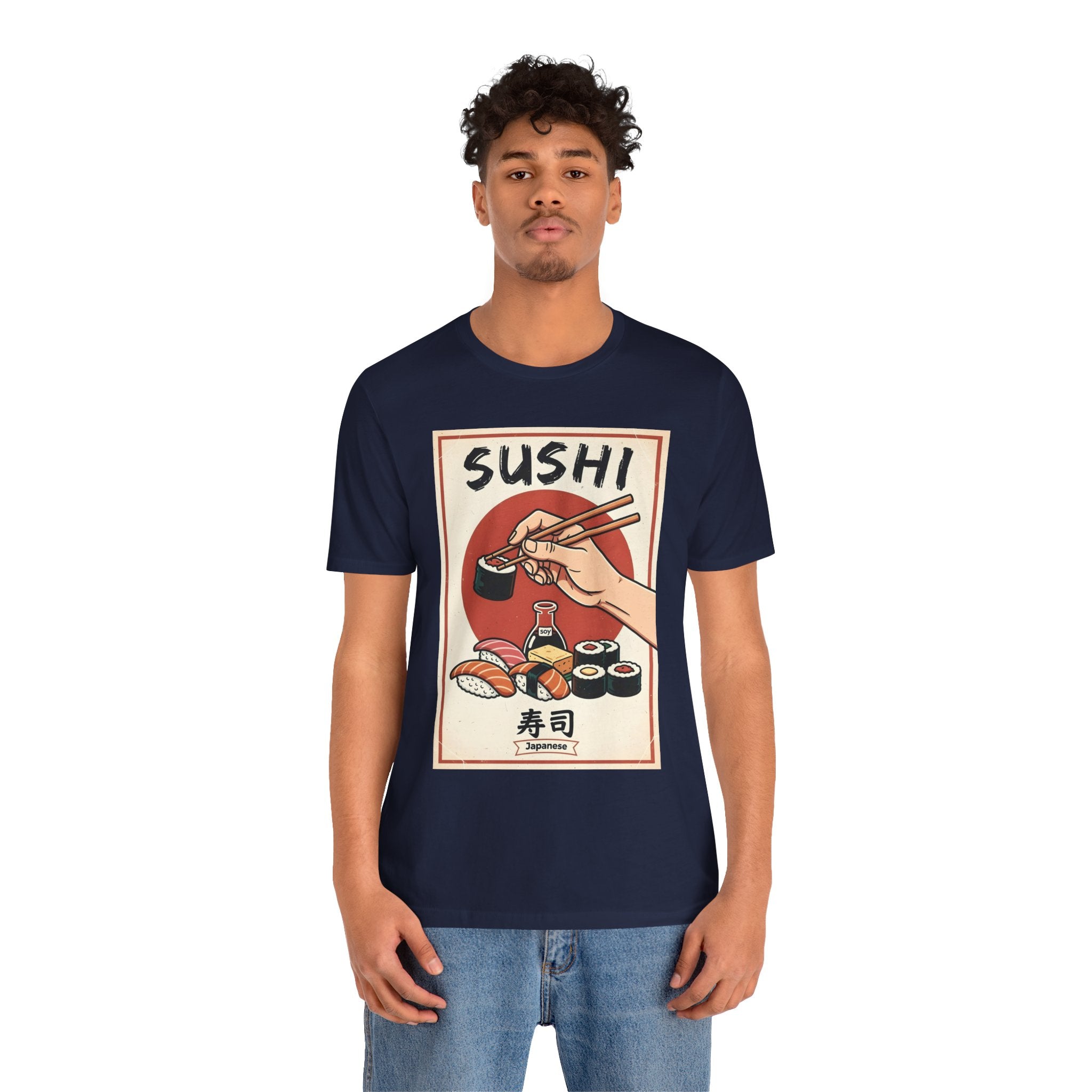 Sushi Poster Graphic Tee — Retro Japanese Sushi Shirt