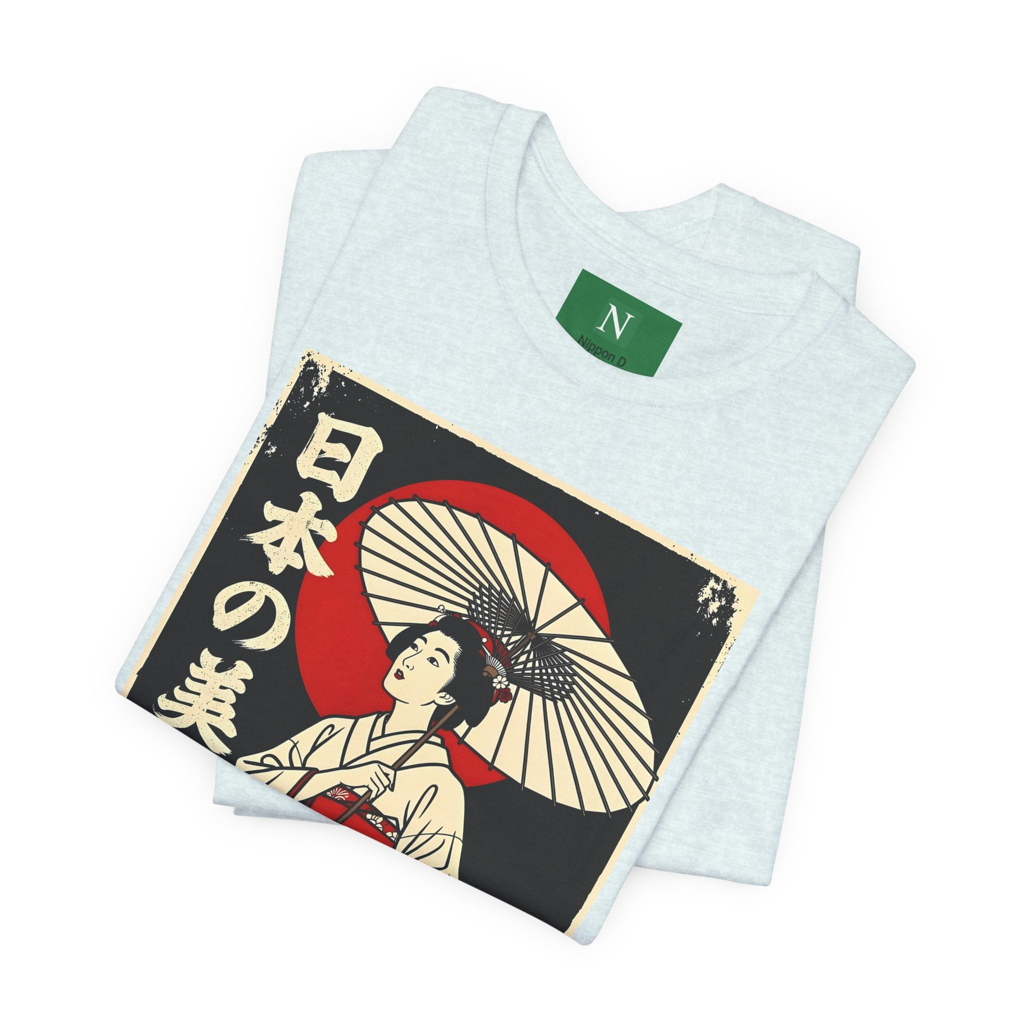 Geisha Umbrella T‑Shirt — Japanese Beauty Vintage Ukiyo-e Tee