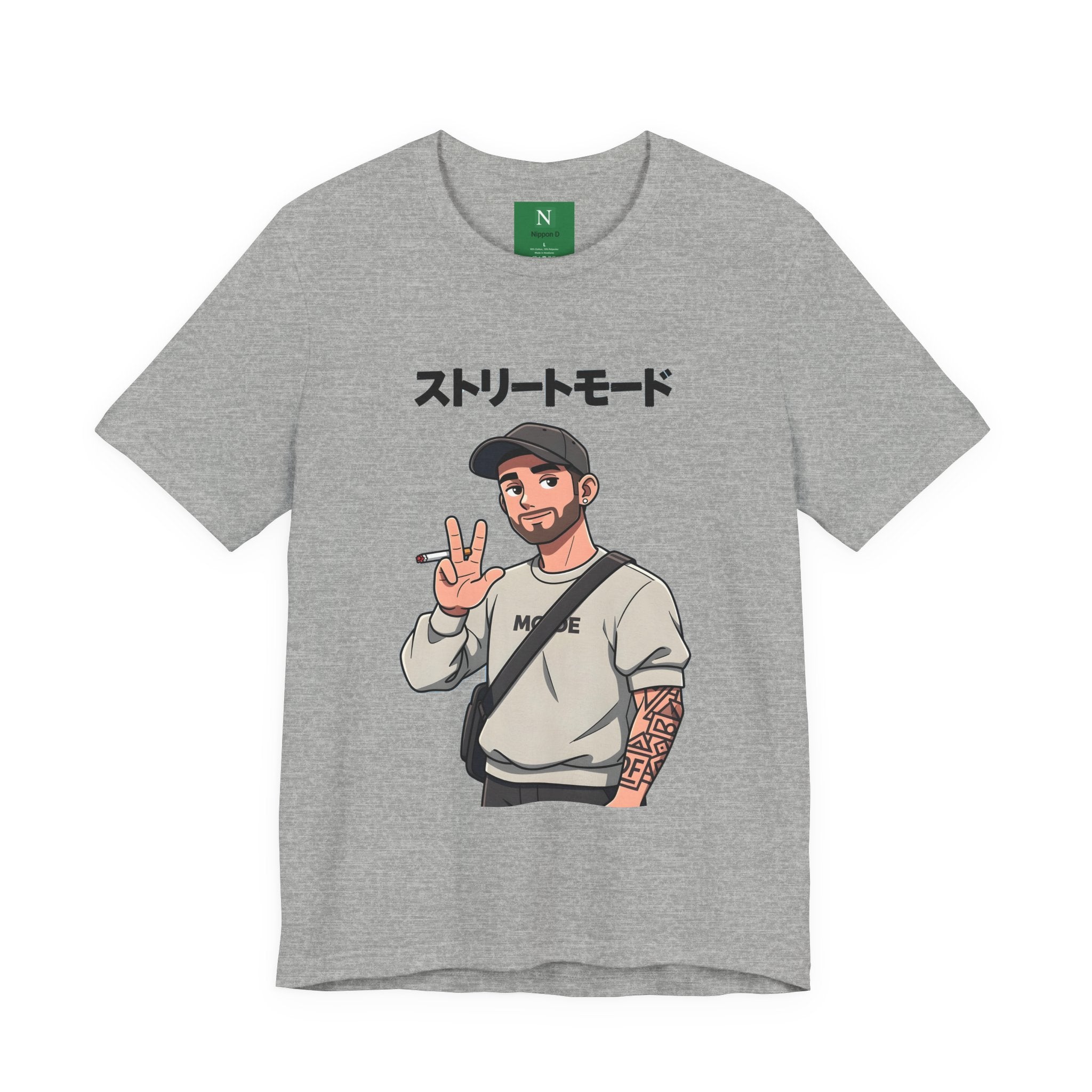 Street Mode Graphic Tee — Japanese Text Casual Urban T-Shirt