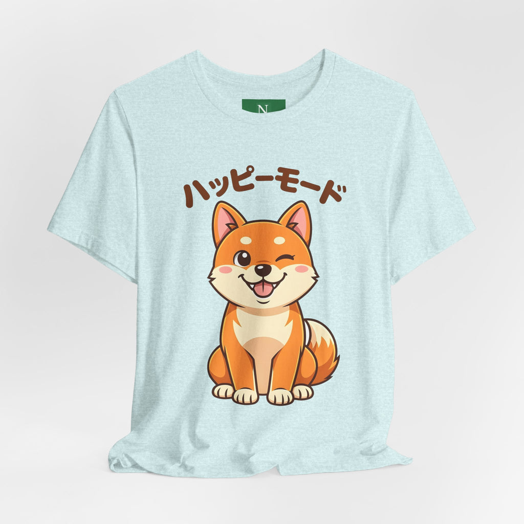 Happy Mode Shiba Inu T‑Shirt — Cute Japanese Kawaii Dog Tee