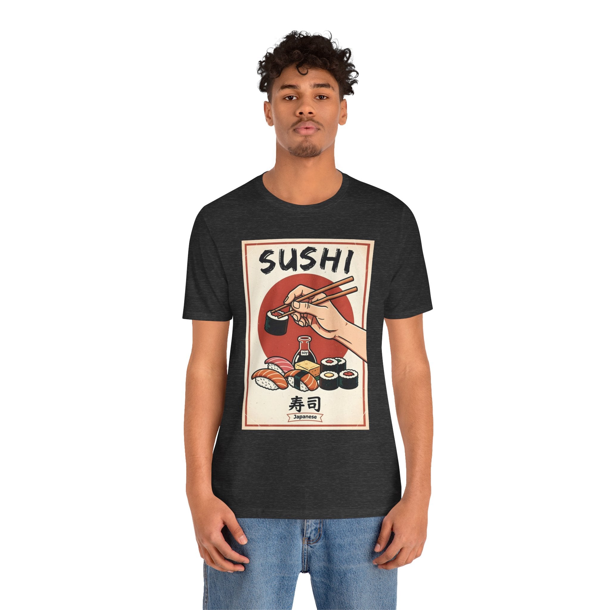 Sushi Poster Graphic Tee — Retro Japanese Sushi Shirt
