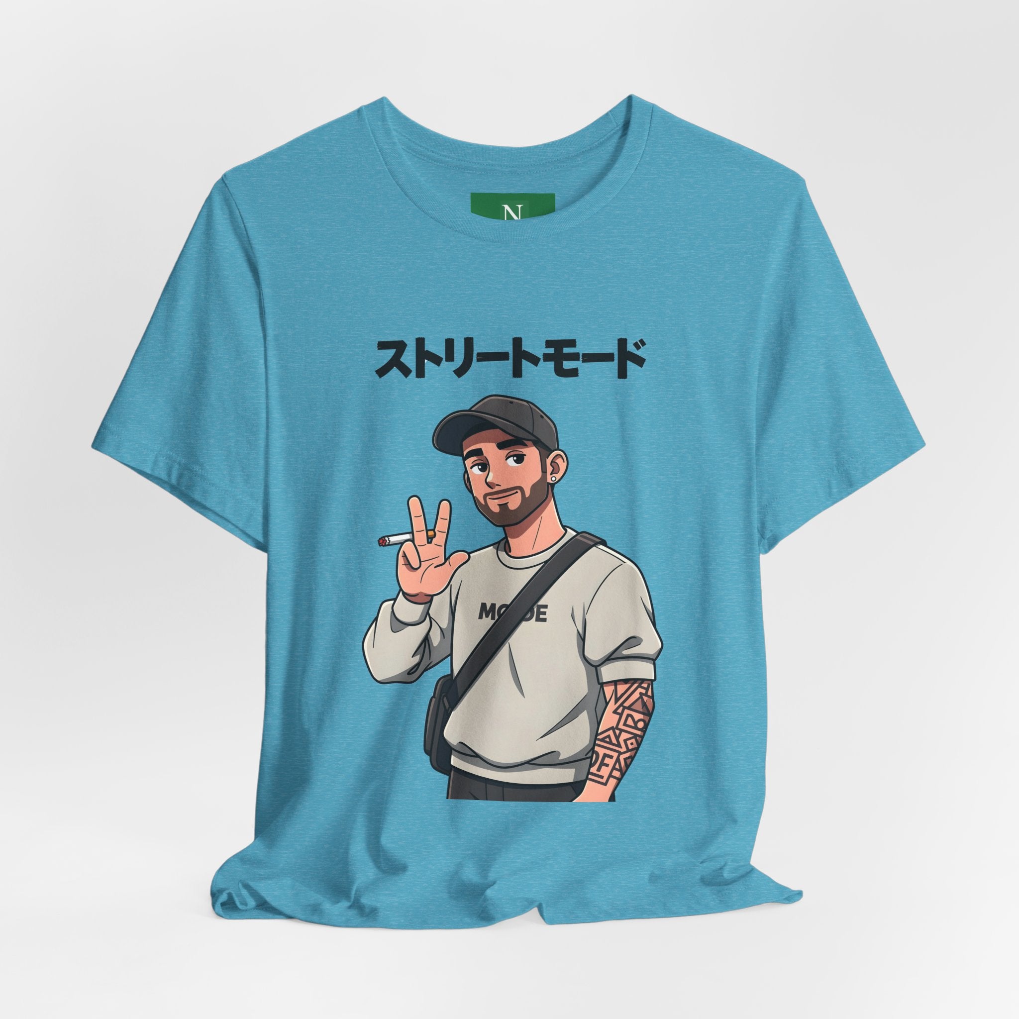 Street Mode Graphic Tee — Japanese Text Casual Urban T-Shirt