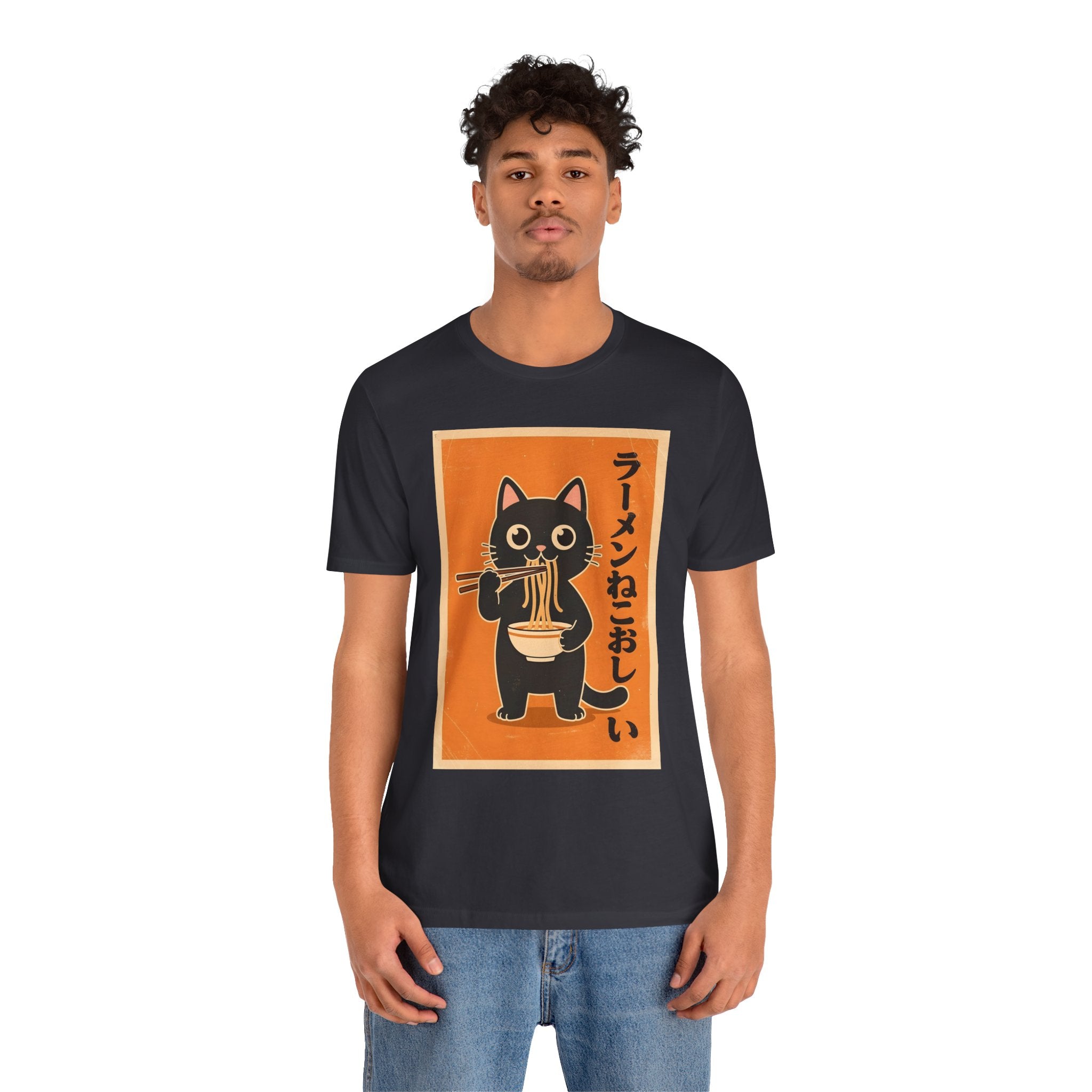 Ramen Cat Tee — Cute Japanese Cat Eating Noodles Graphic T-Shirt