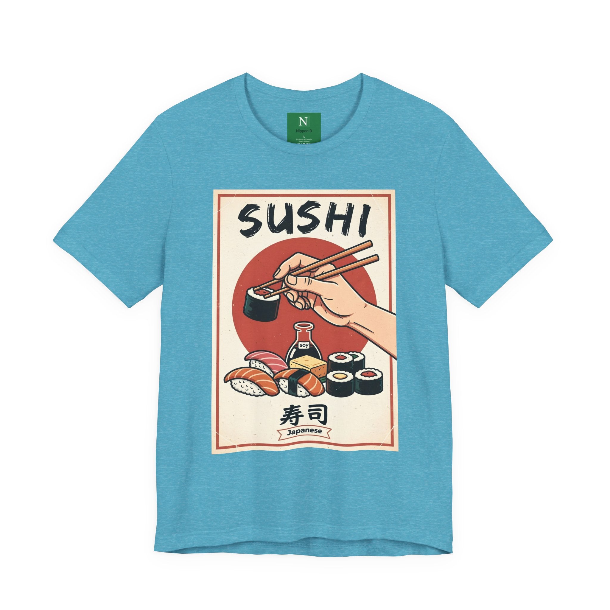 Sushi Poster Graphic Tee — Retro Japanese Sushi Shirt