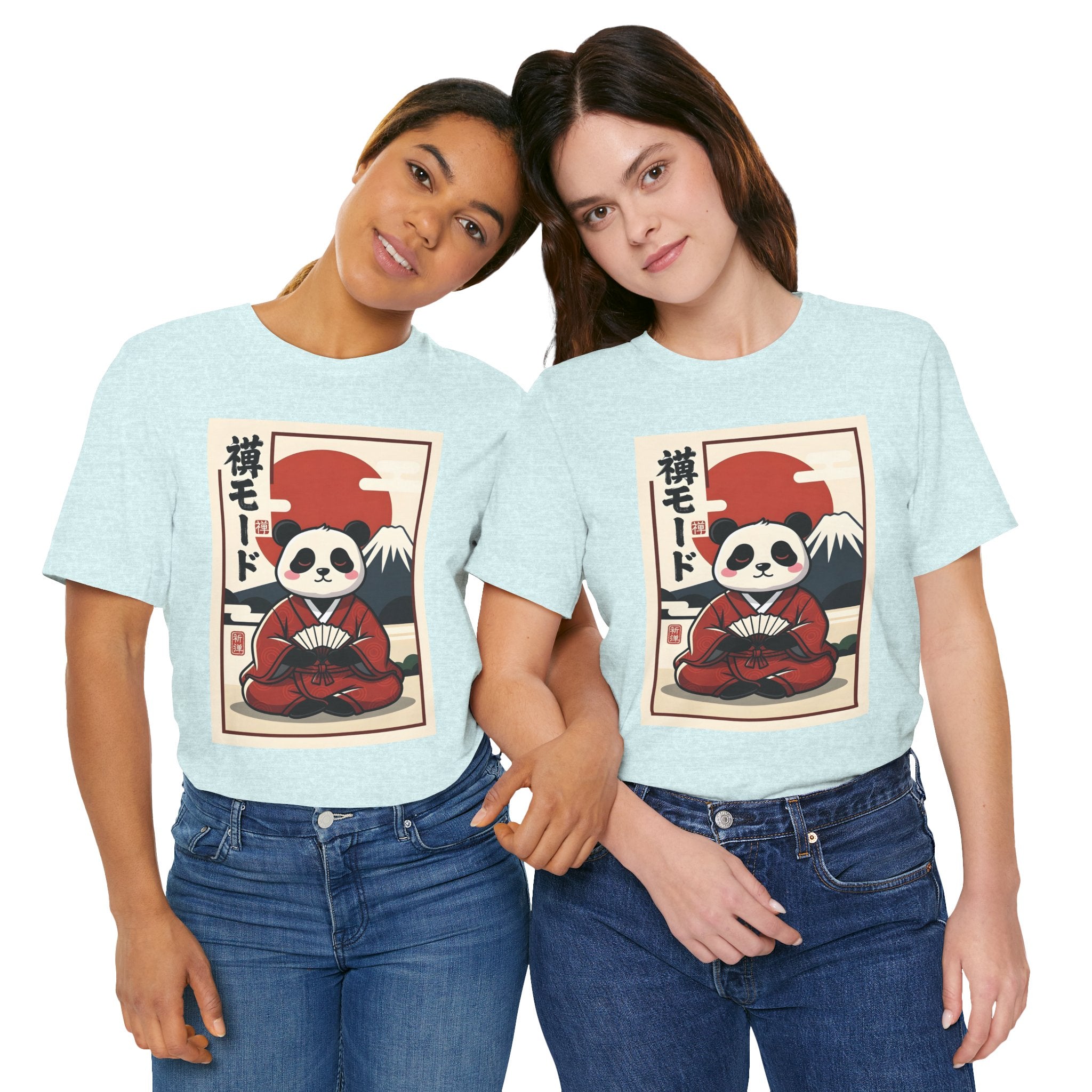Panda Samurai Tee — Cute Japanese Ukiyo-e Style Graphic T-Shirt