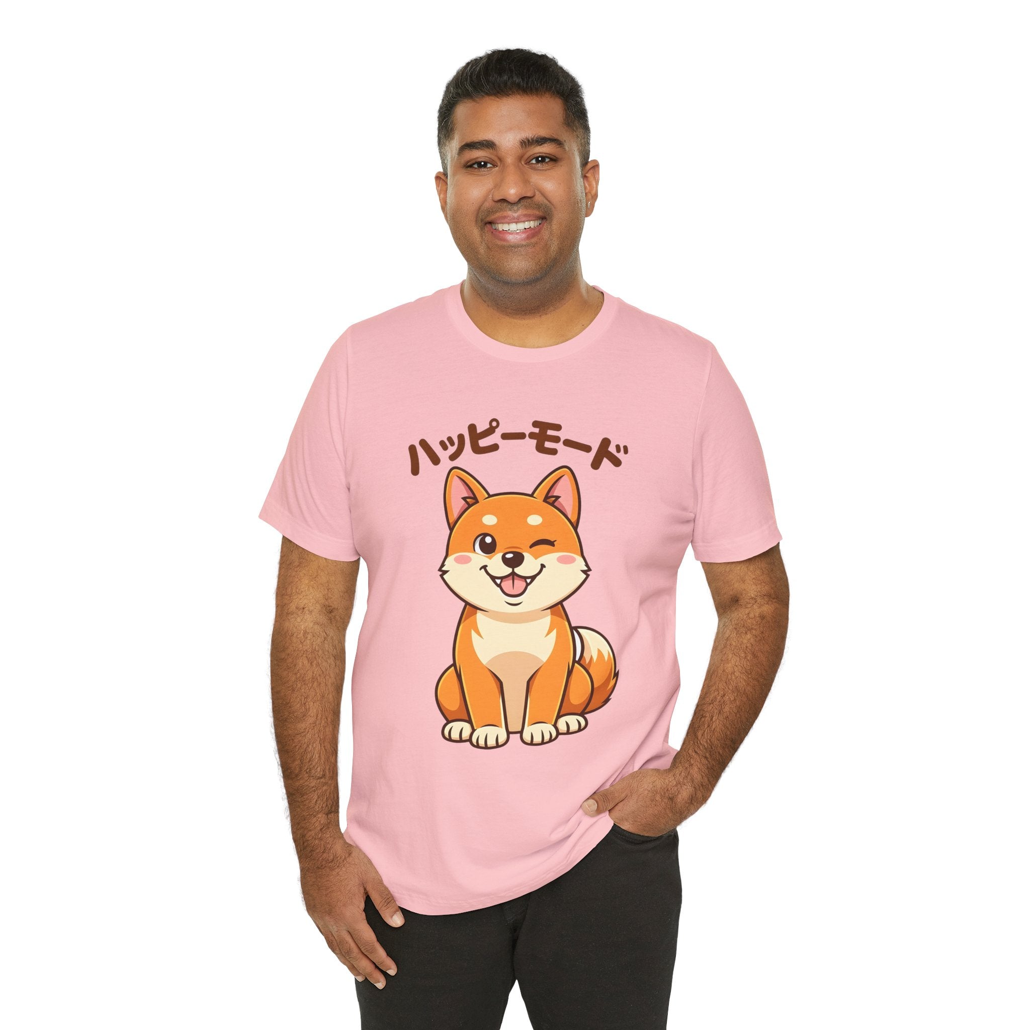 Happy Mode Shiba Inu T‑Shirt — Cute Japanese Kawaii Dog Tee