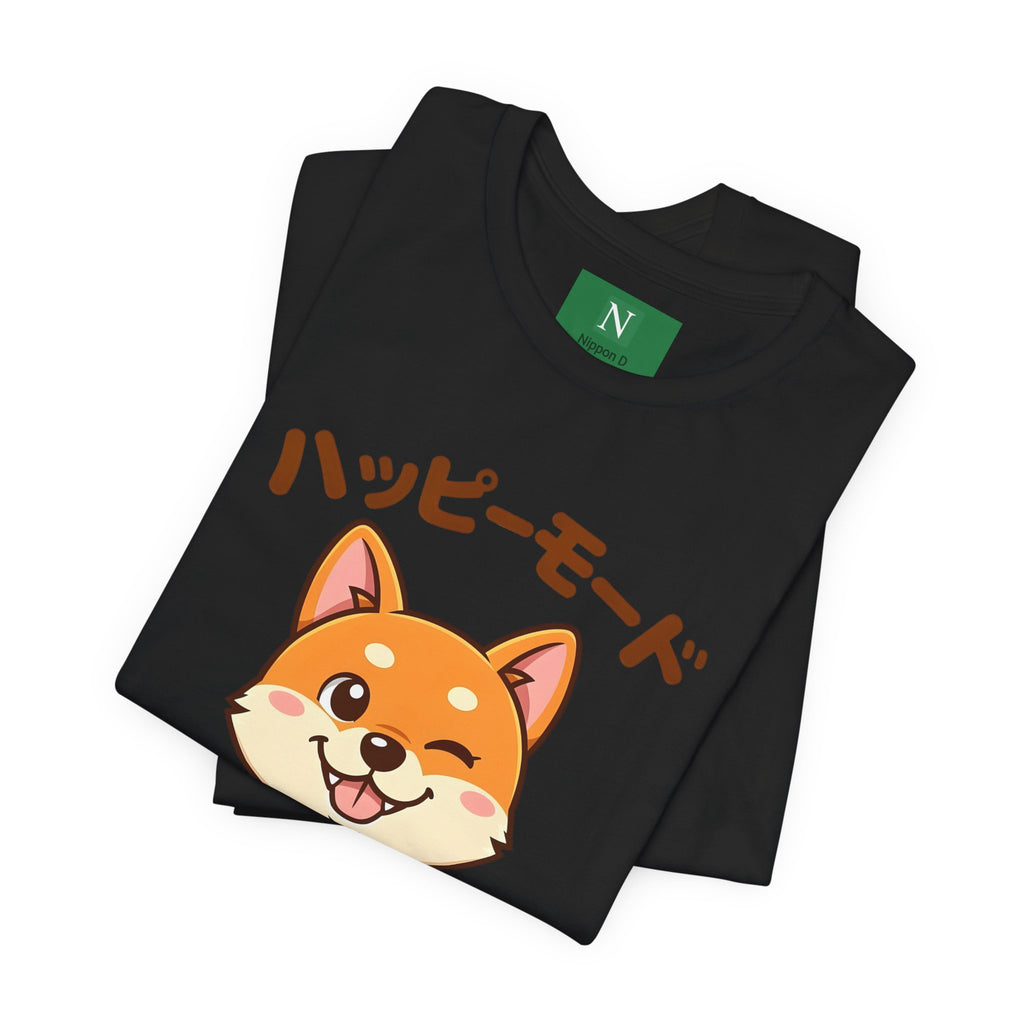 Happy Mode Shiba Inu T‑Shirt — Cute Japanese Kawaii Dog Tee