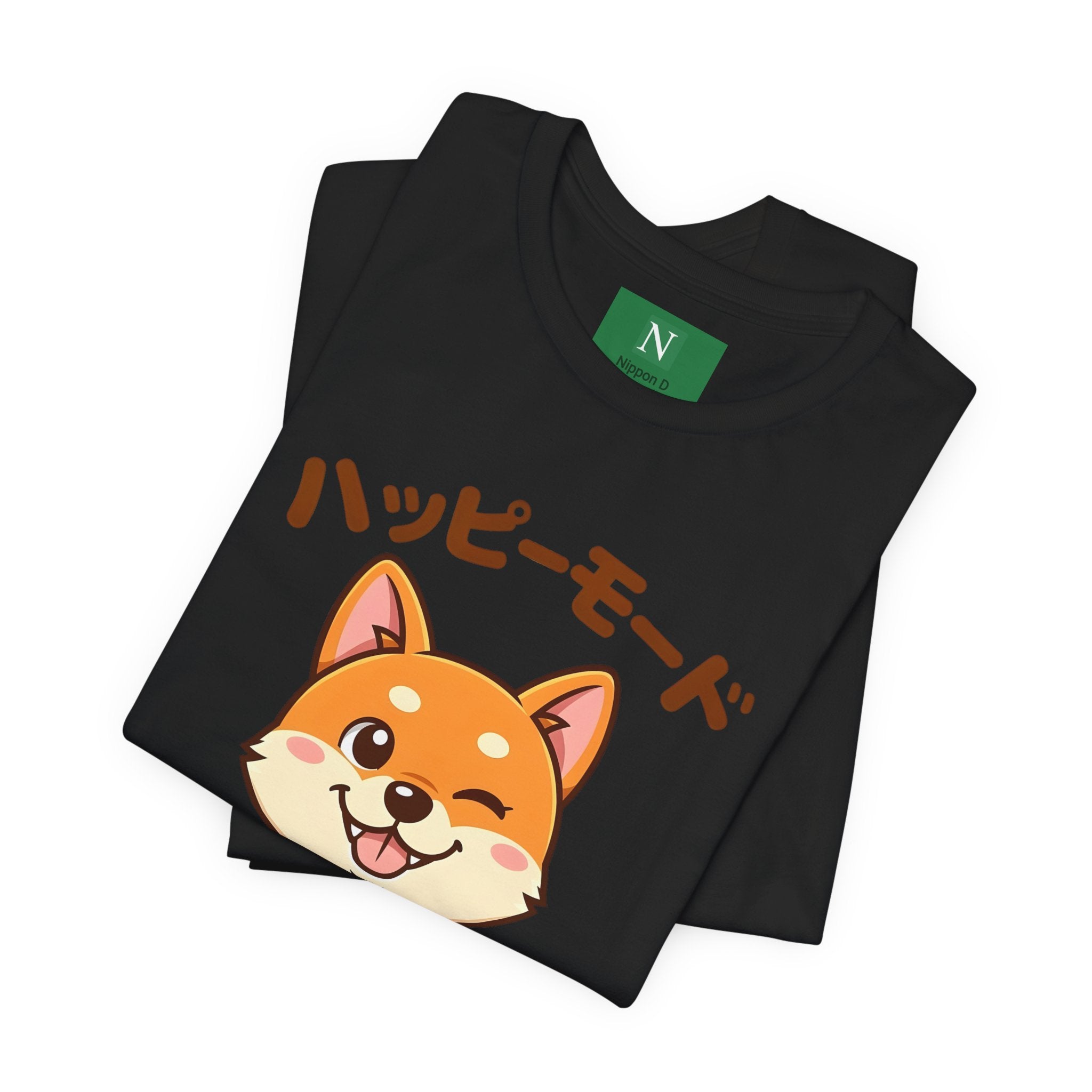 Happy Mode Shiba Inu T‑Shirt — Cute Japanese Kawaii Dog Tee