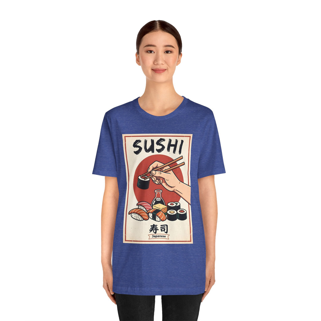 Sushi Poster Graphic Tee — Retro Japanese Sushi Shirt