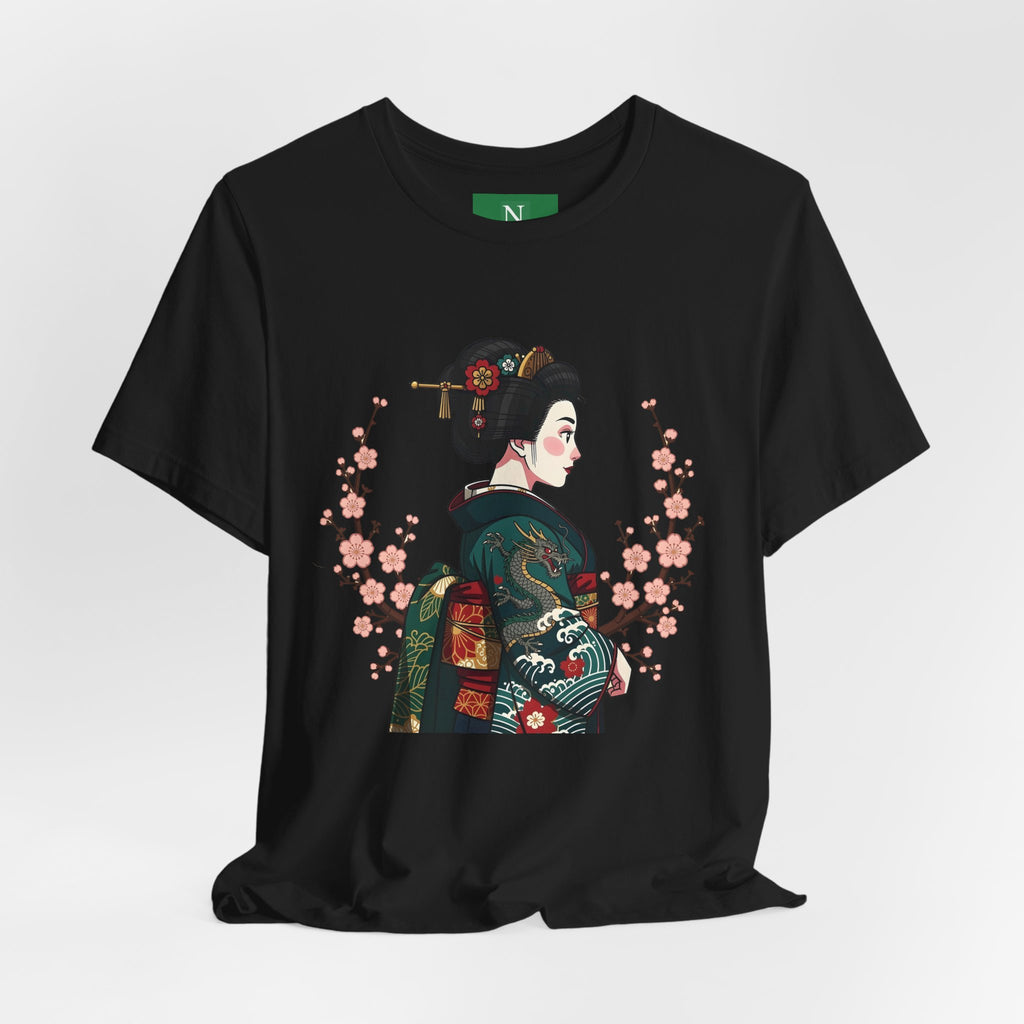 Geisha Blossom T‑Shirt — Vintage Japanese Art Tee