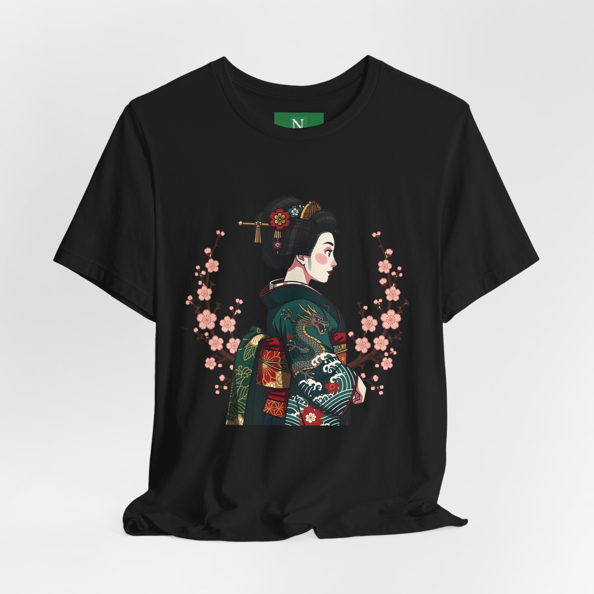 Geisha Blossom T‑Shirt — Vintage Japanese Art Tee