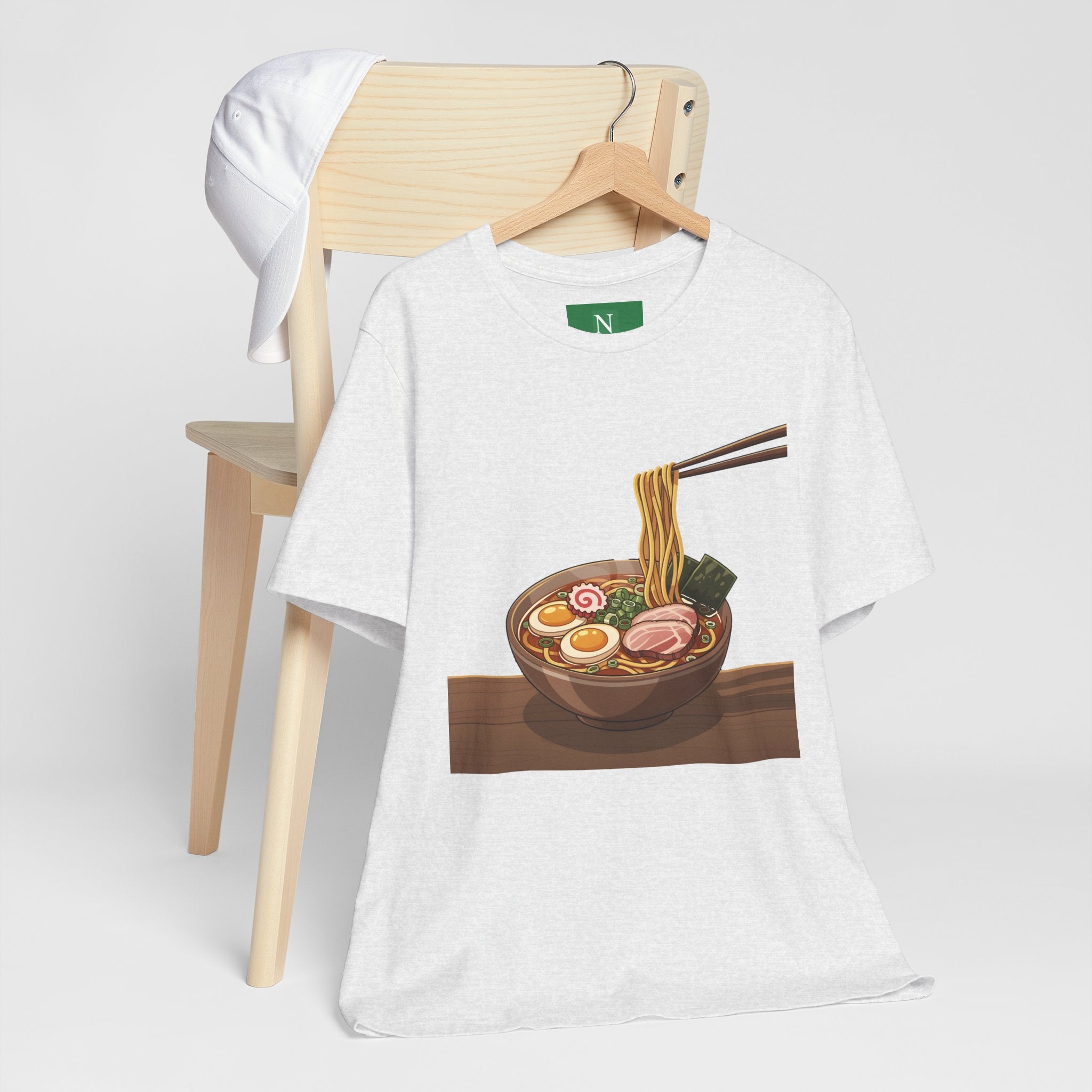 Ramen Bowl Graphic Tee – Chopsticks & Noodles Japanese Food T-Shirt