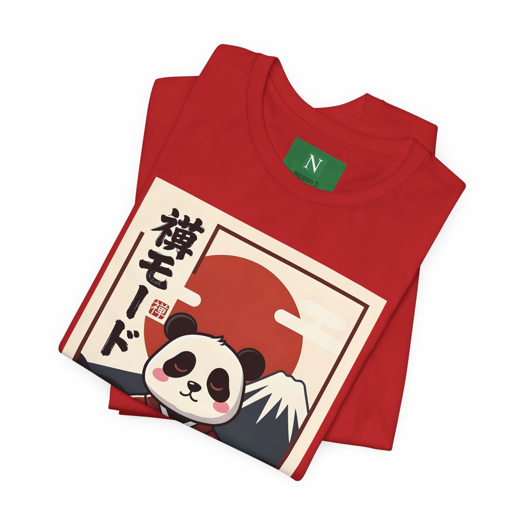 Panda Samurai Tee — Cute Japanese Ukiyo-e Style Graphic T-Shirt