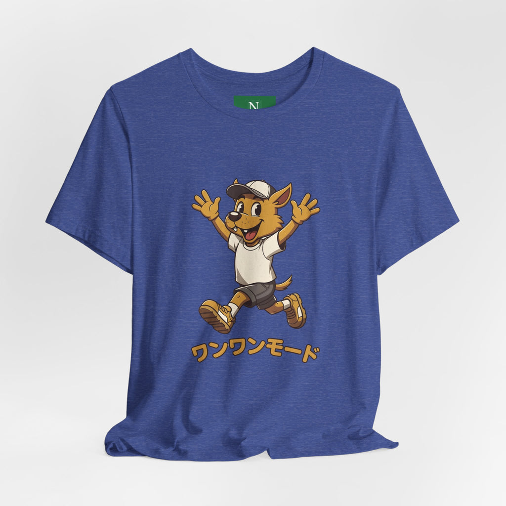 Happy Corgi Character Tee — ワンワンモード (Dog Mode) Cute Cartoon Shirt