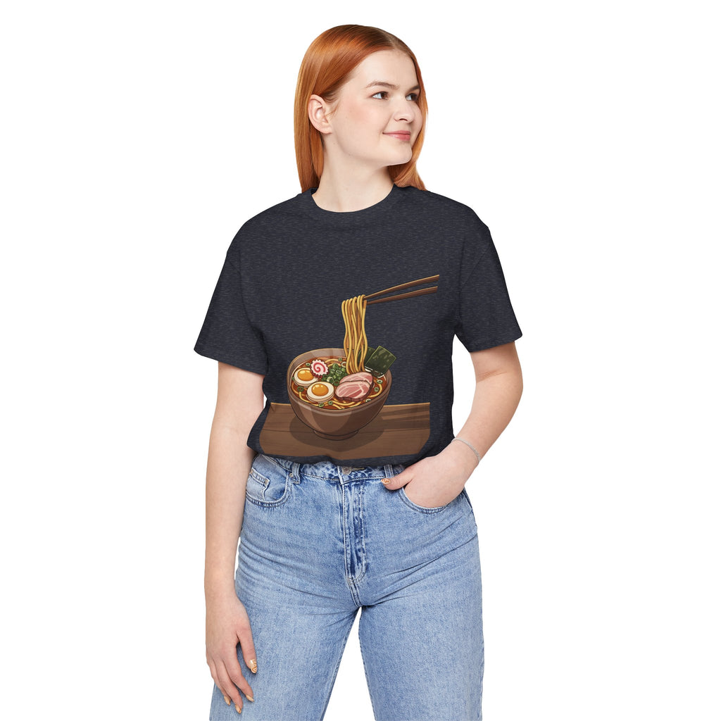 Ramen Bowl Graphic Tee – Chopsticks & Noodles Japanese Food T-Shirt
