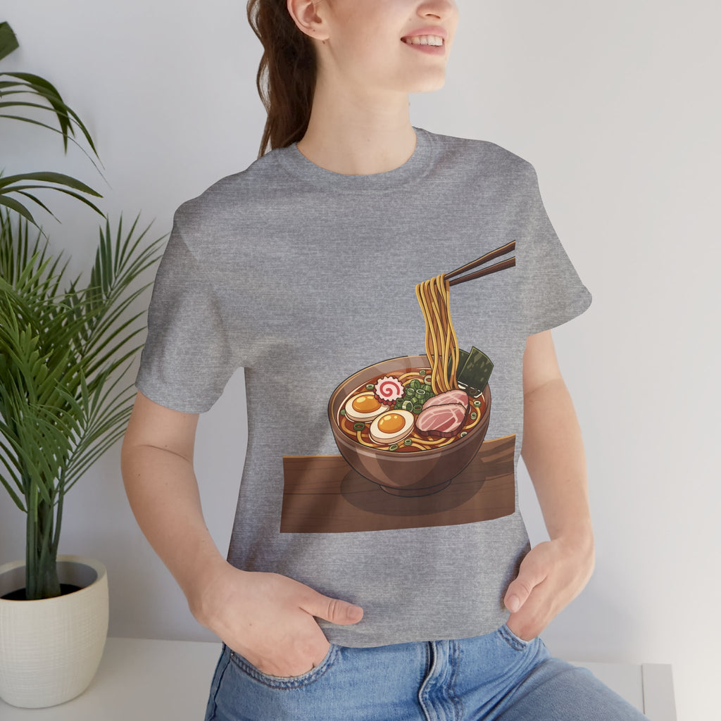 Ramen Bowl Graphic Tee – Chopsticks & Noodles Japanese Food T-Shirt