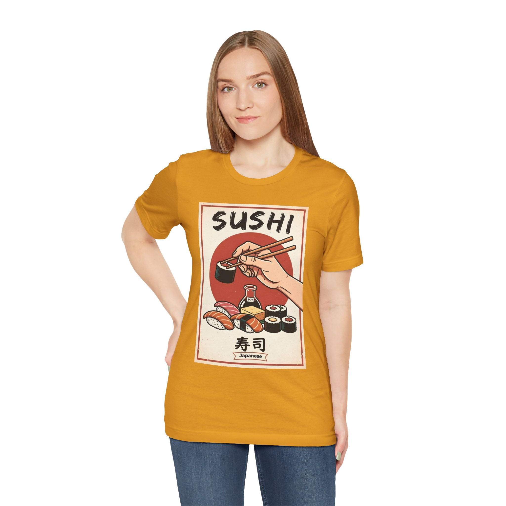 Sushi Poster Graphic Tee — Retro Japanese Sushi Shirt